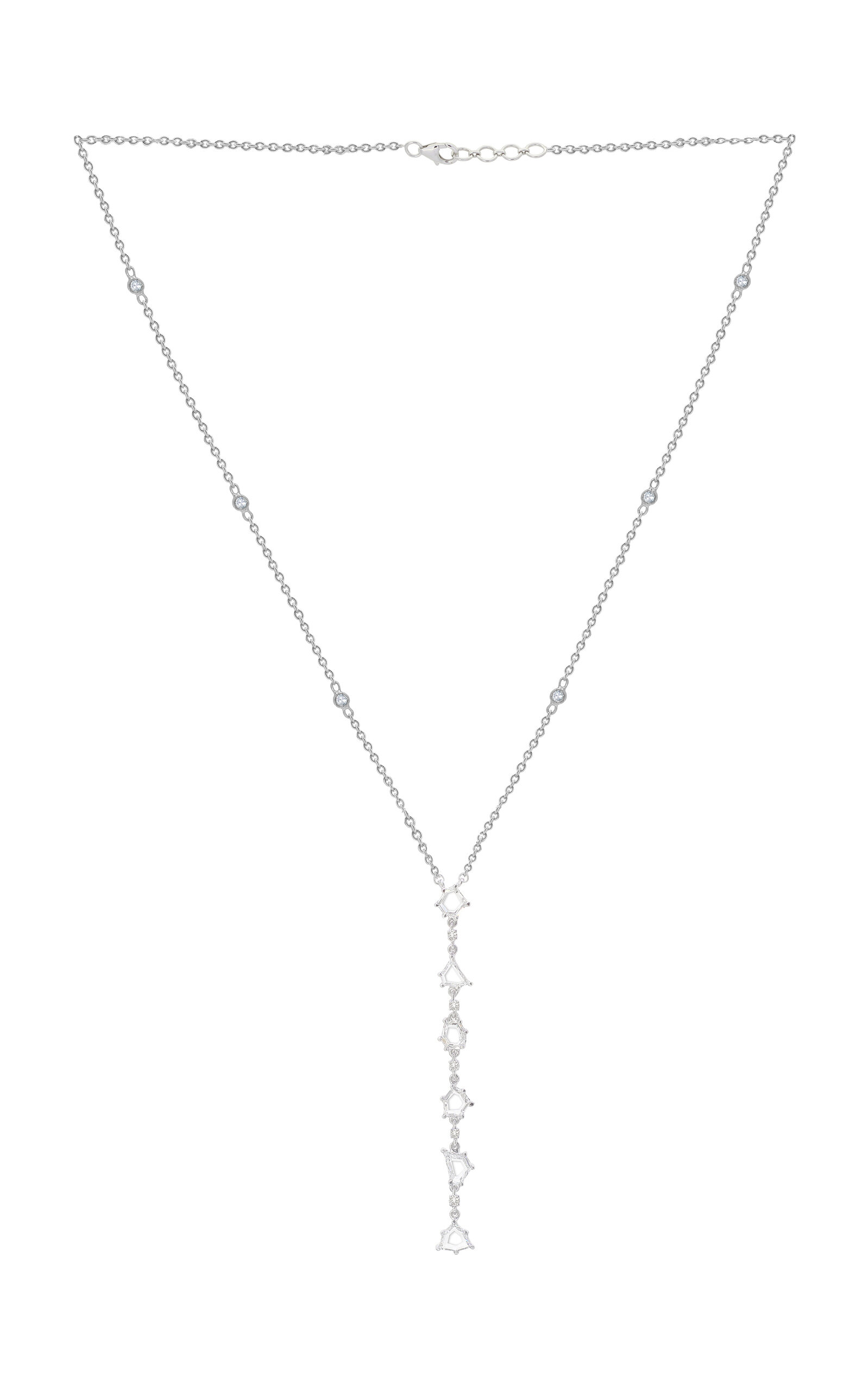 Vak 18k White Gold The Portrait Diamond Necklace