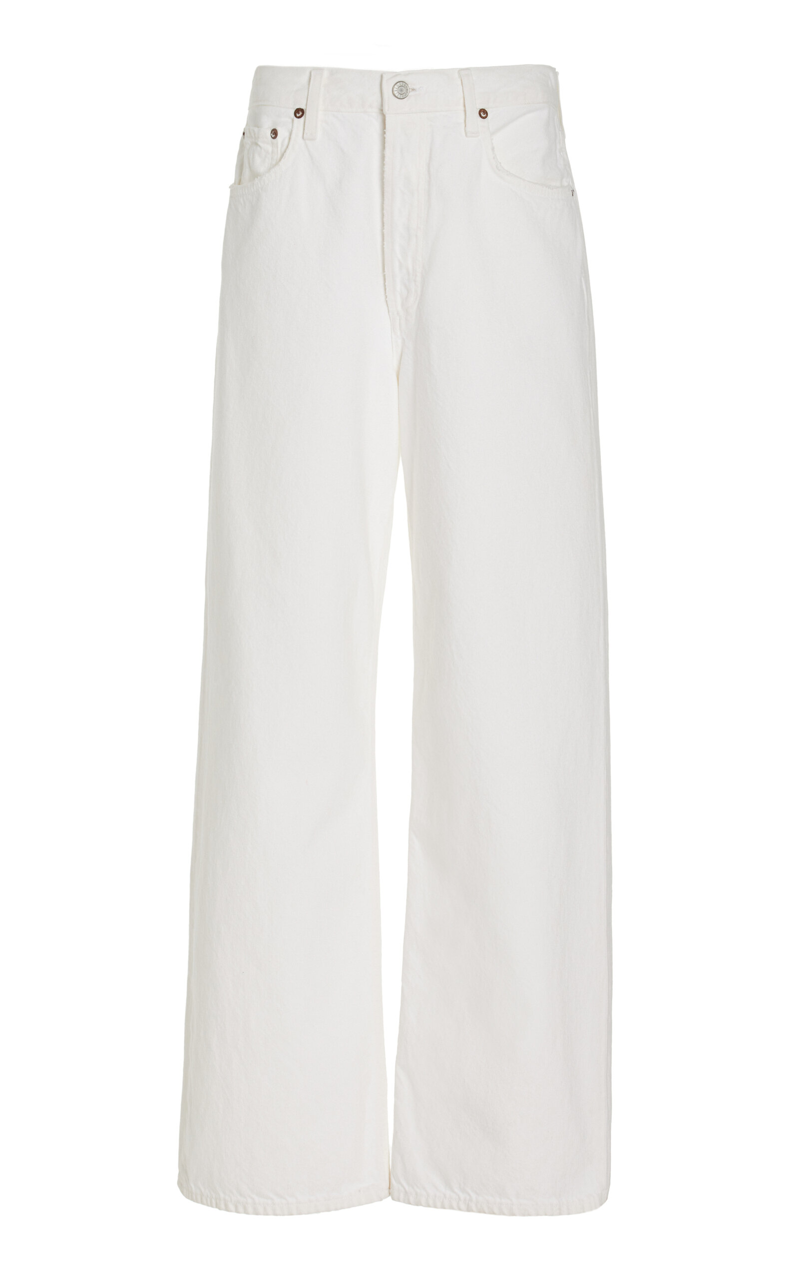 Agolde Low-slung Baggy Jeans In White