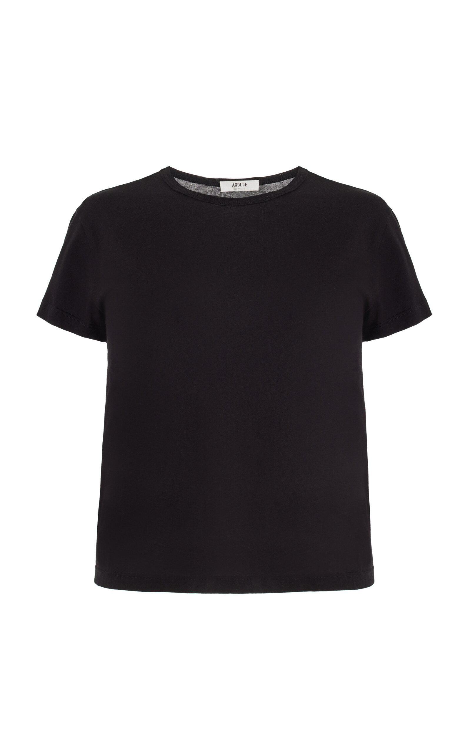 Agolde Drew Round-neck T-shirt In Black