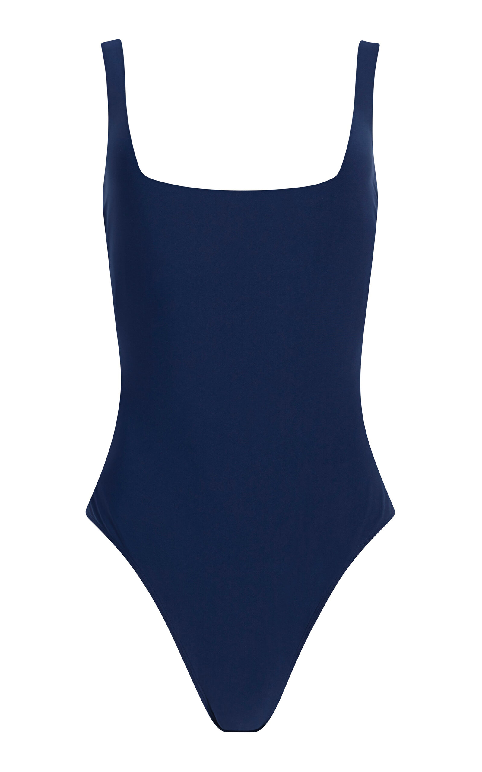 Stylest Sculpting Square-neck One-piece Swimsuit In Navy