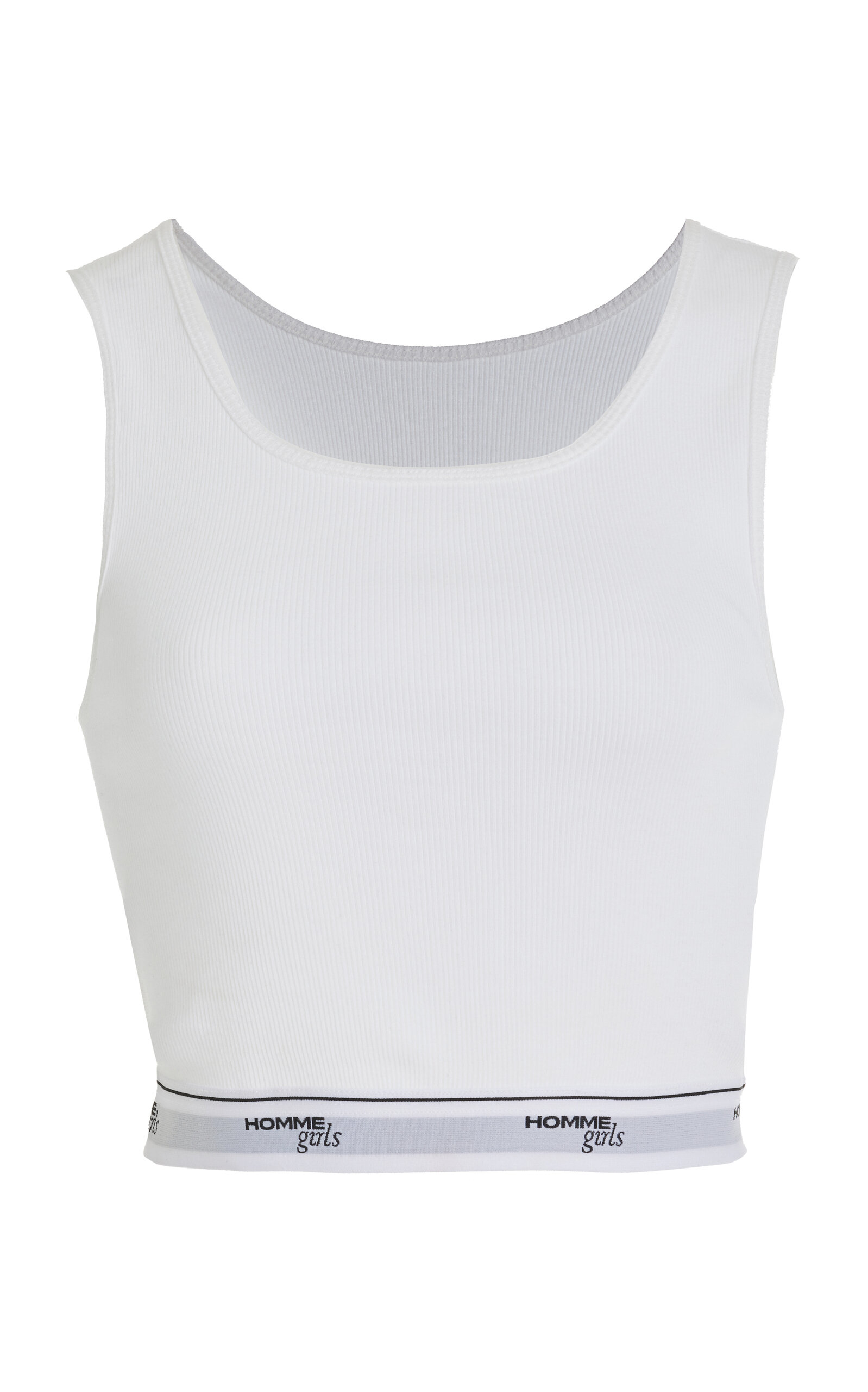 HOMMEGIRLS CROPPED COTTON TANK TOP