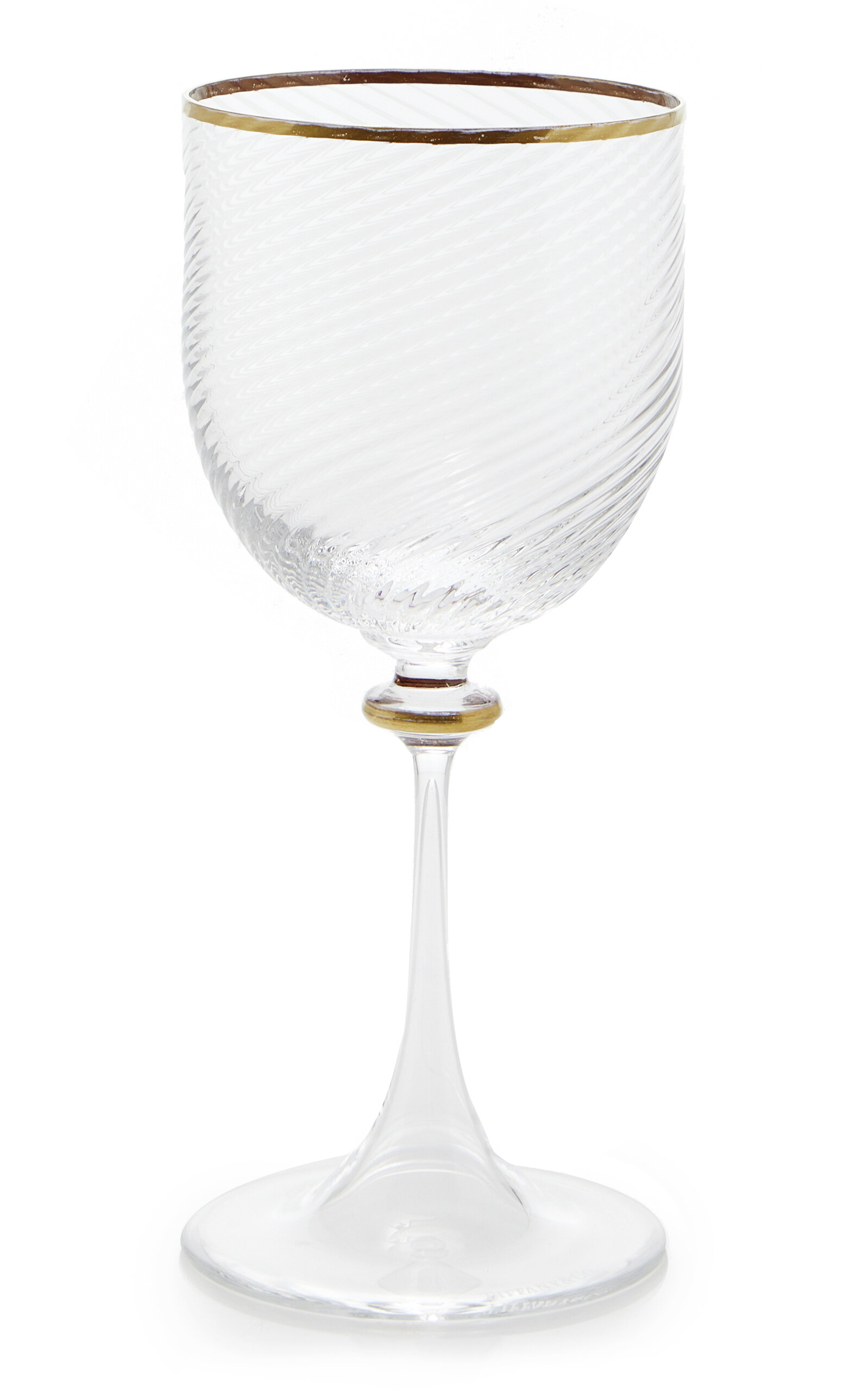 Tiffany & Co Twist White Wine Glass In Gold