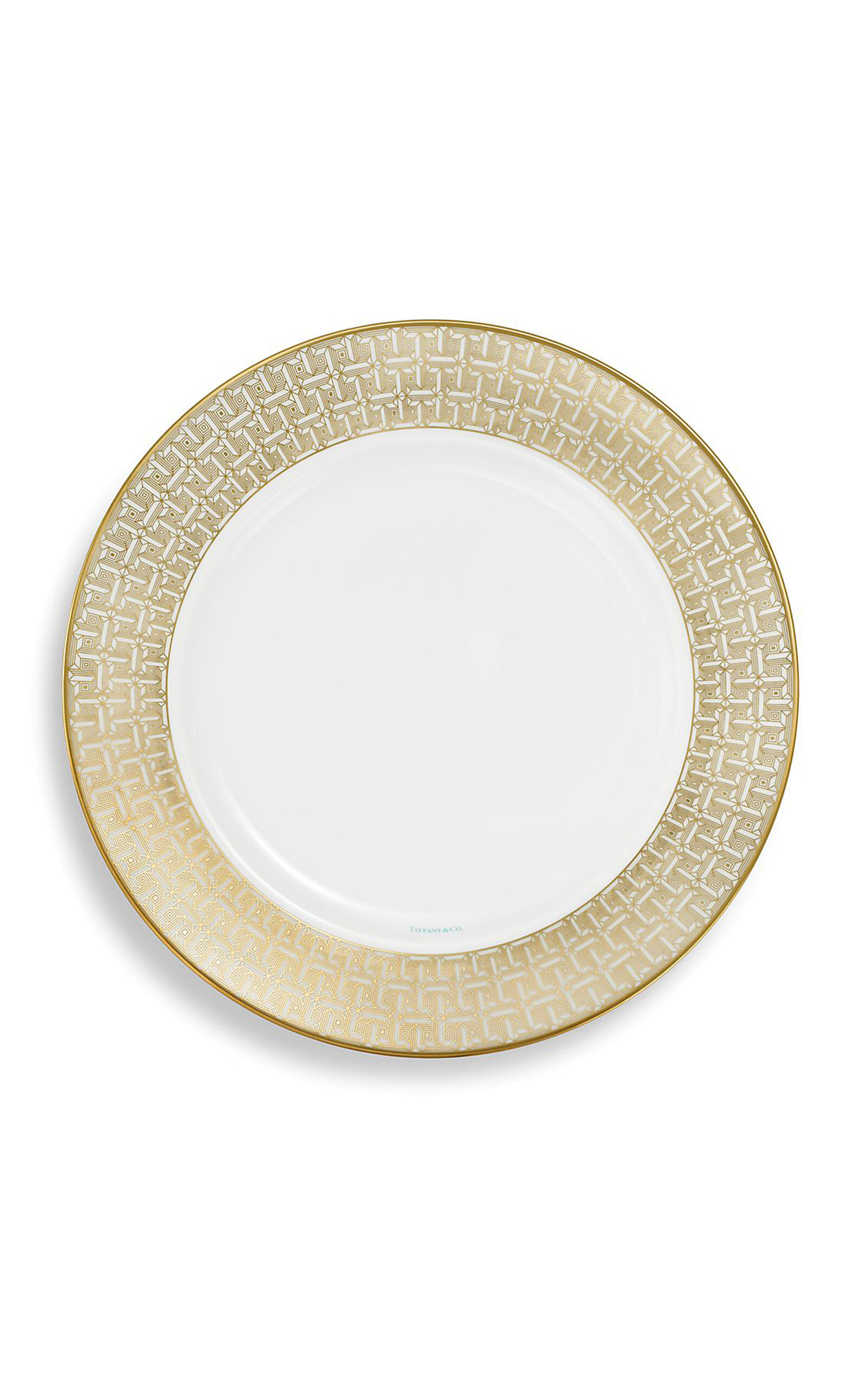 Tiffany & Co T True Porcelain Dinner Plate In Gold