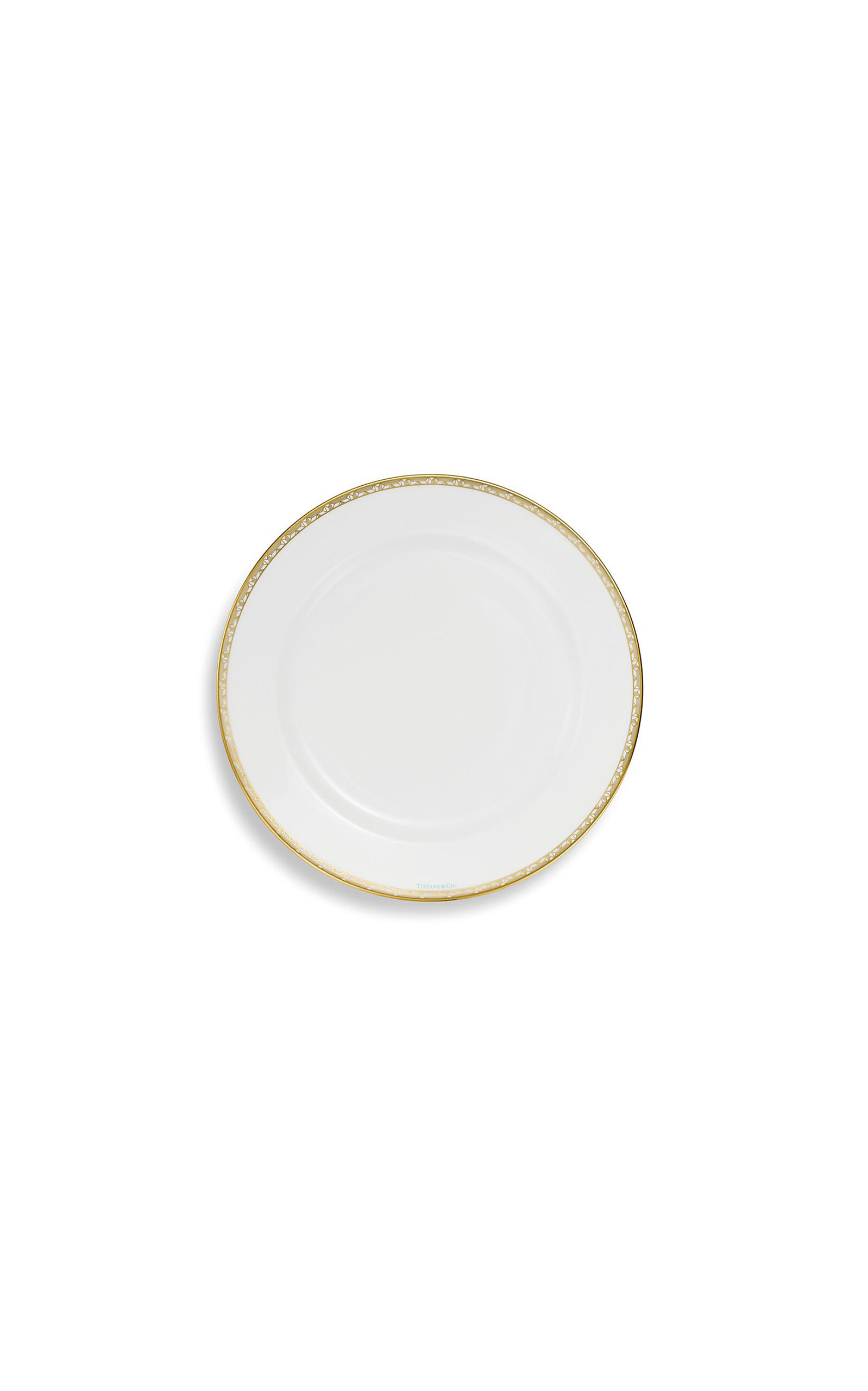 Tiffany & Co T True Porcelain Dessert Plate In Gold
