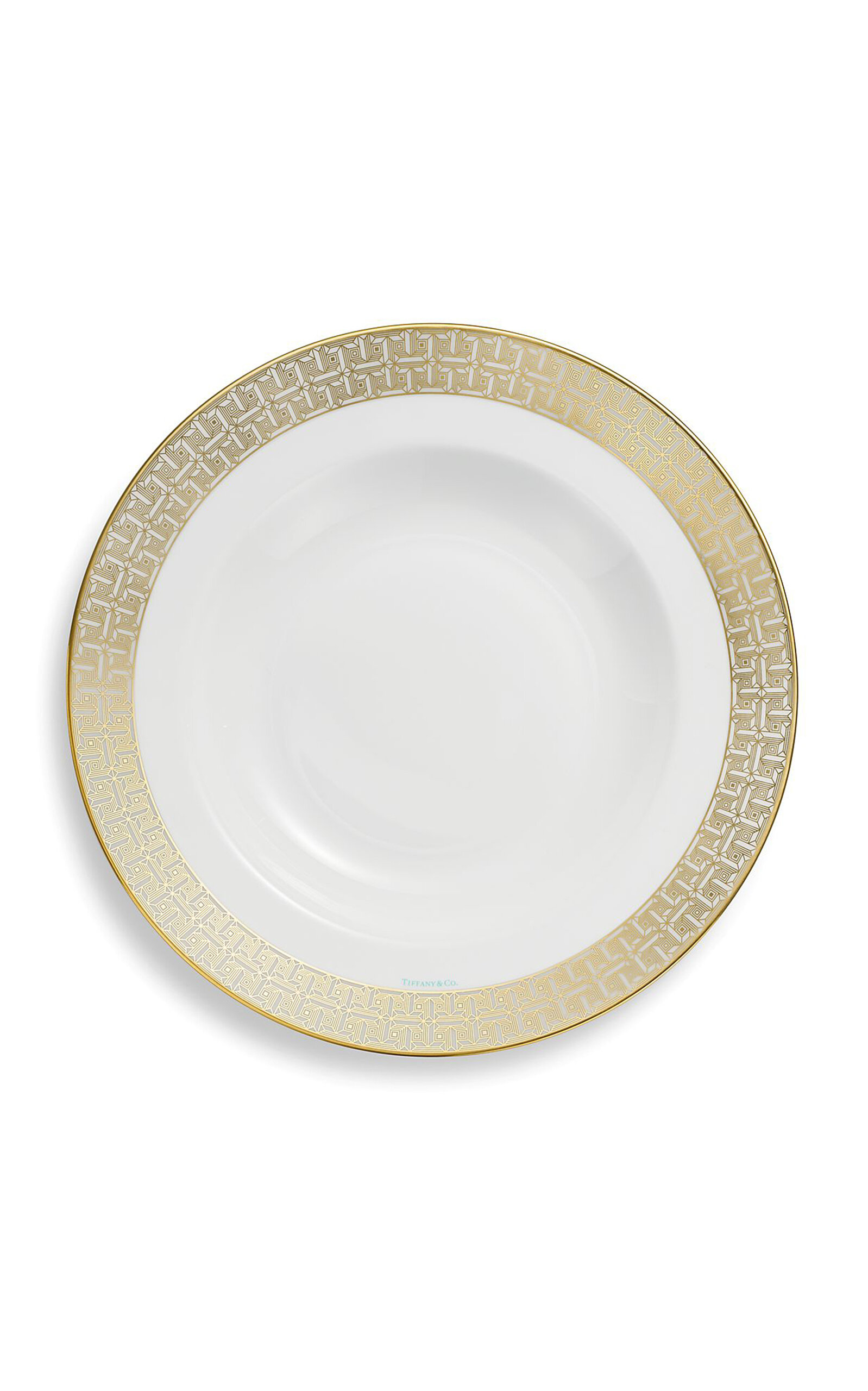 Tiffany & Co T True Porcelain Dinner Bowl In Gold