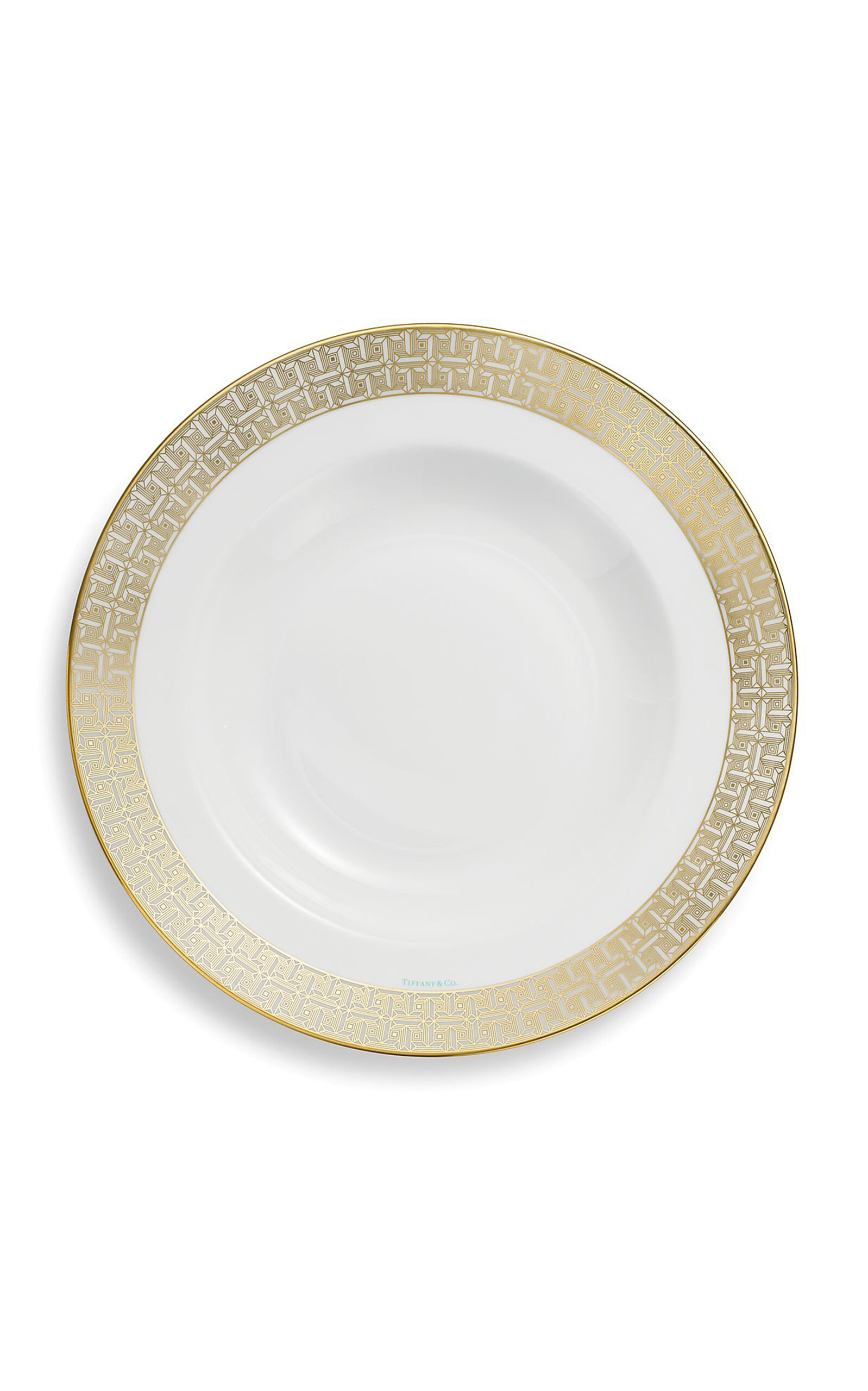 Tiffany & Co T True Porcelain Dinner Bowl In Gold