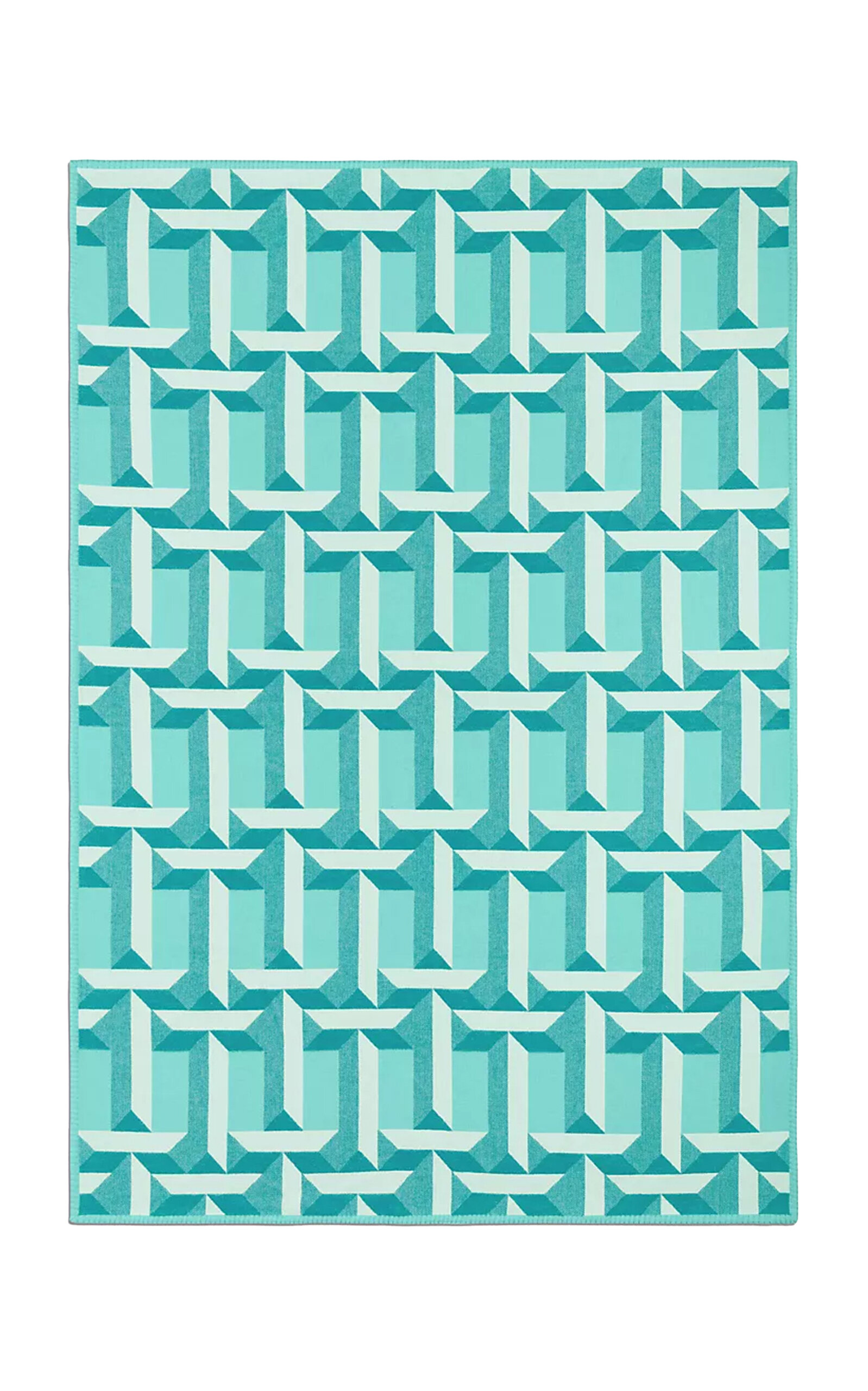 Tiffany & Co T True Wool-cashmere Blanket In Blue