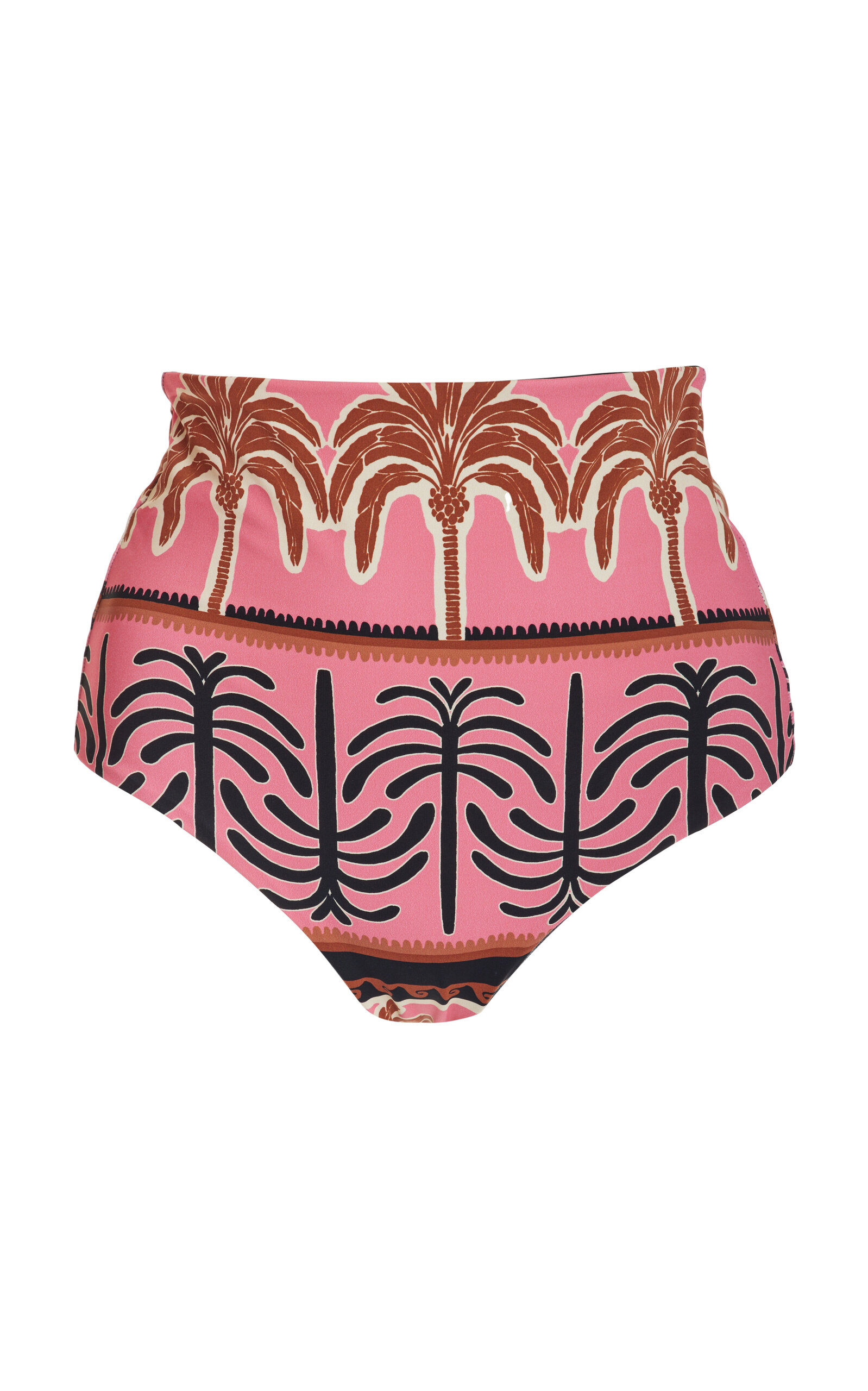 Johanna Ortiz Serengeti Pink Mahaba High-waisted Bikini Bottom