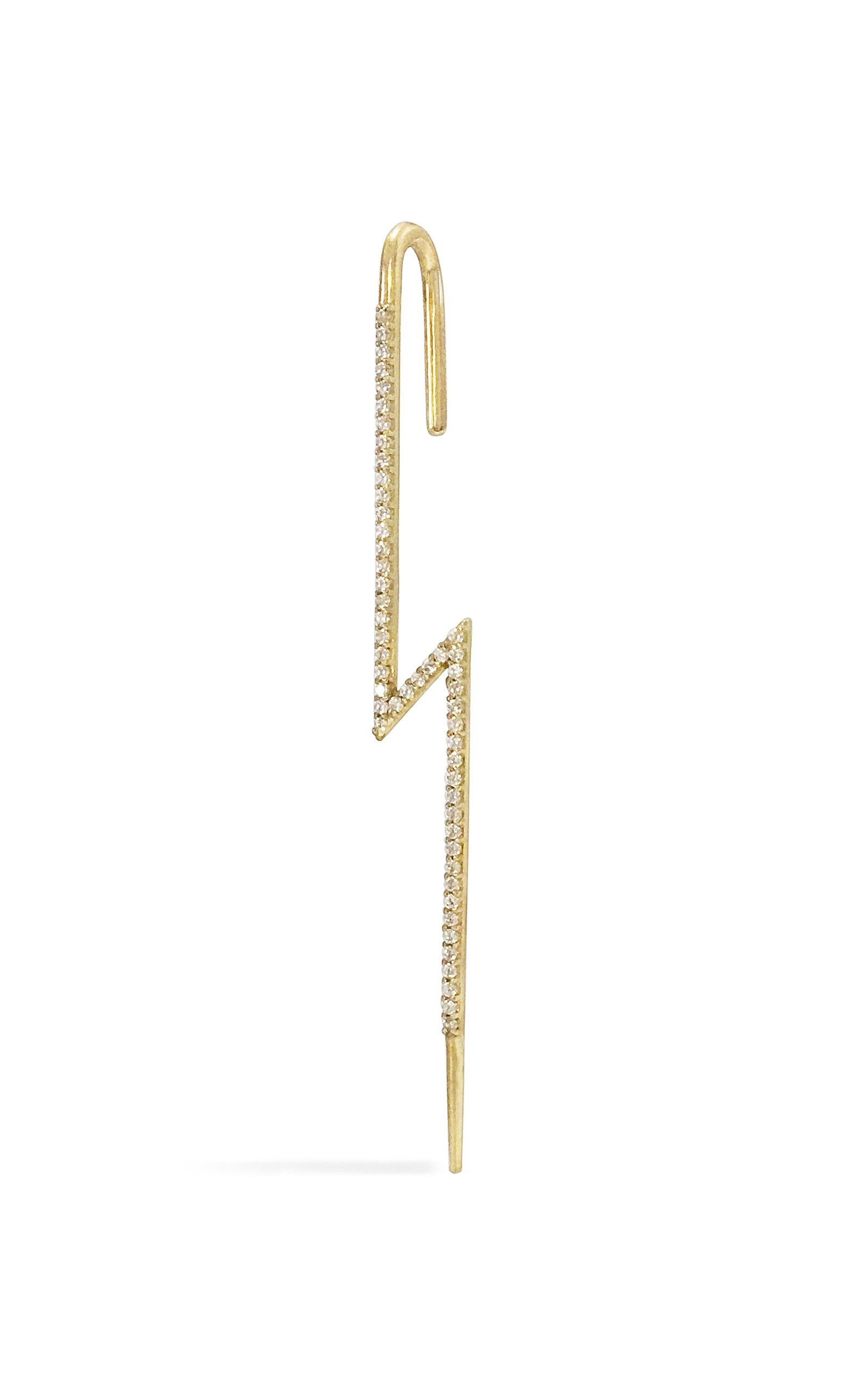 Katkim 18k Yellow Gold Flash Diamond Single Ear Pin