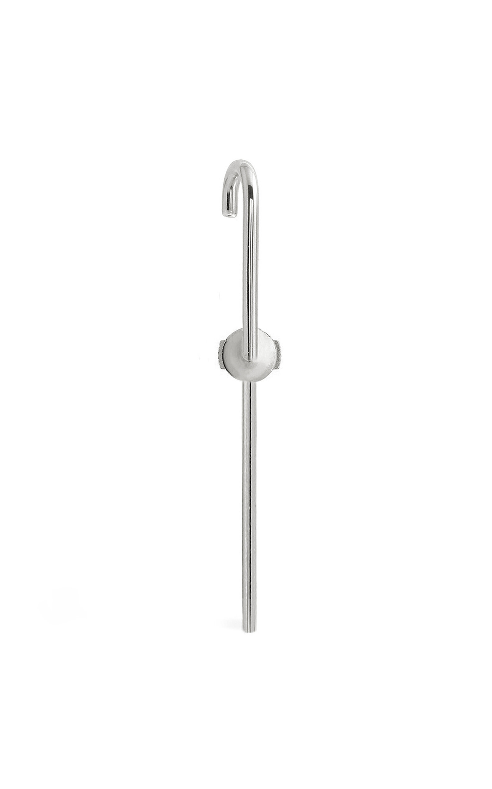 18K White Gold Petite Single Ear Pin