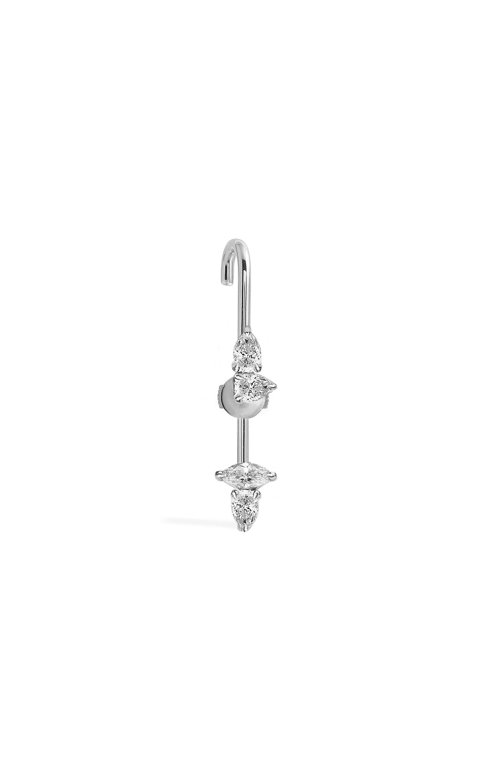 Katkim 18k White Gold Allora Petite Single Ear Pin