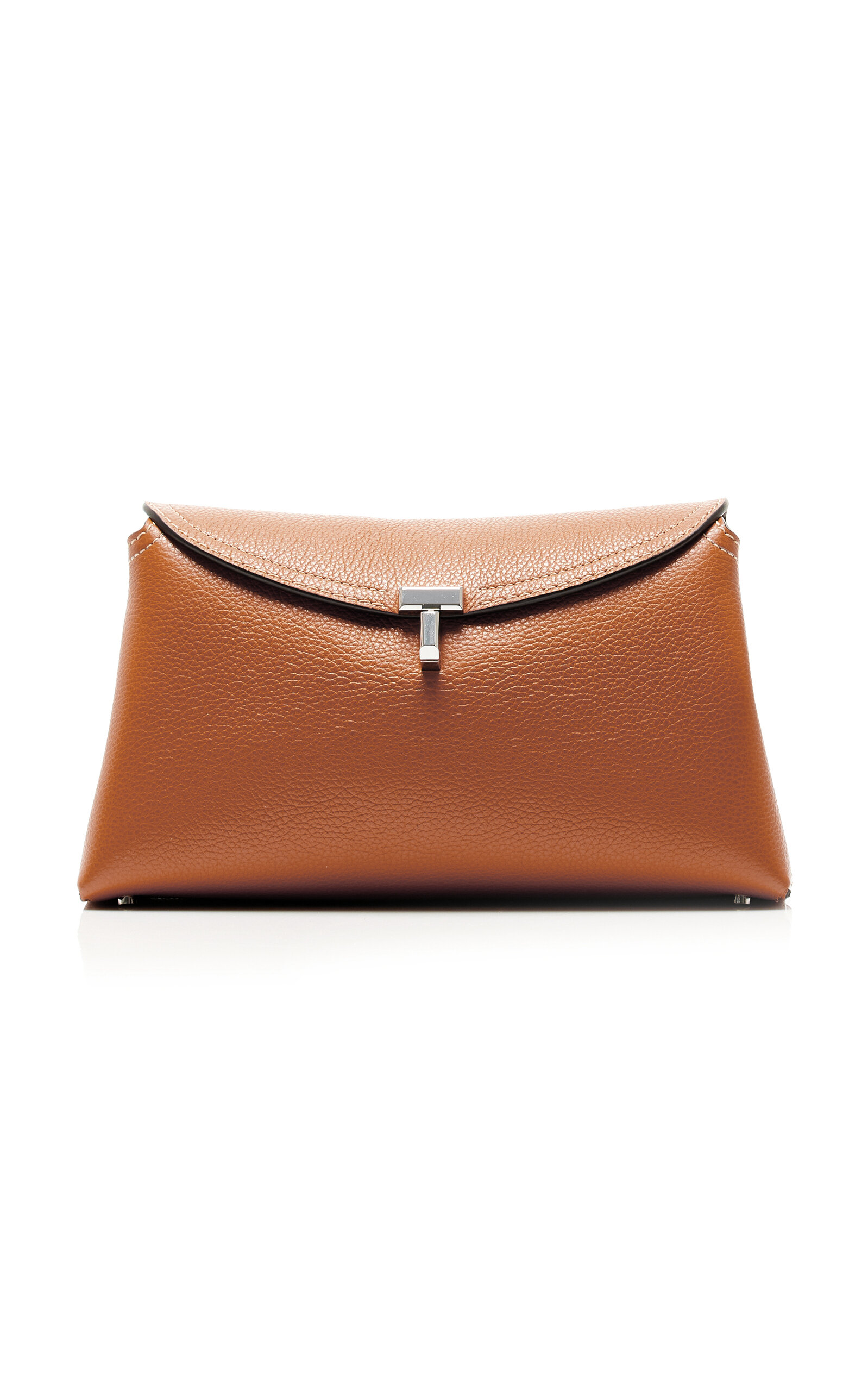 Toteme T-Lock Leather Clutch