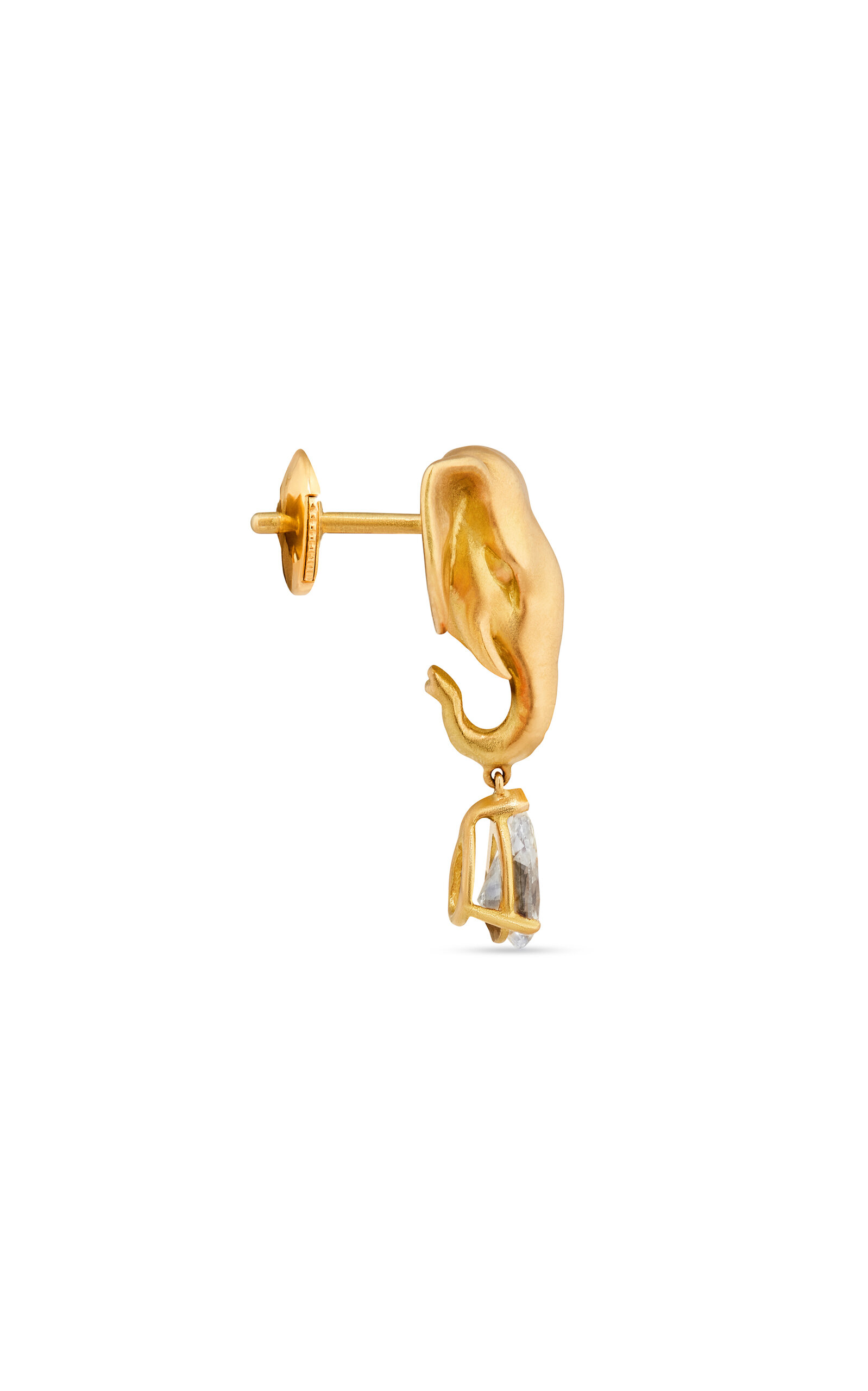 Mazarin 18k Recycled Yellow Gold Elephant Ear Motif Earrings