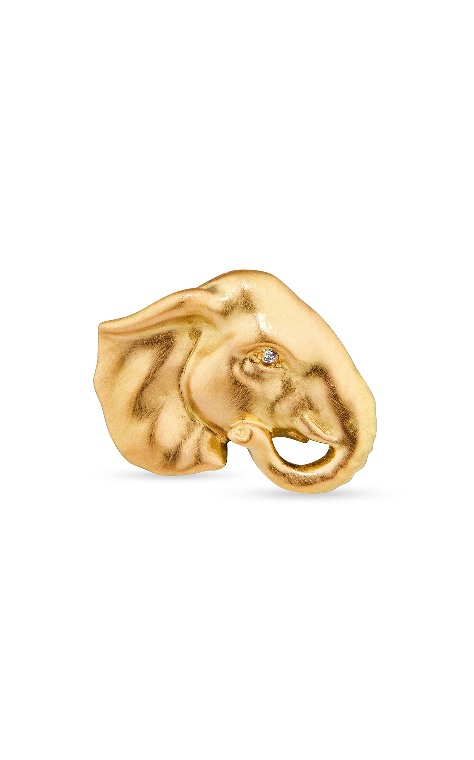18k Recycled Yellow Gold Elephant Lucky Ear Studs