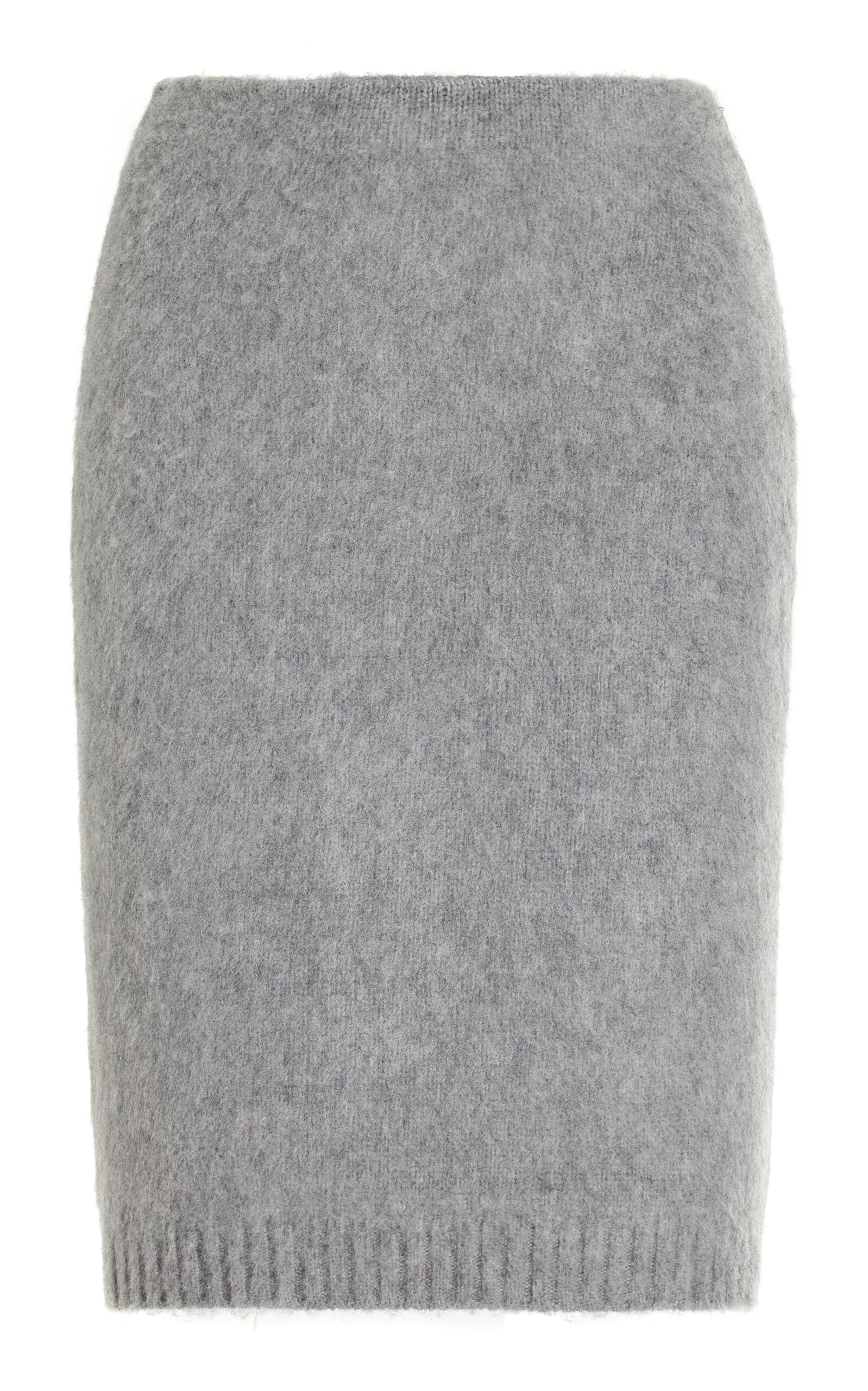 Shop Prada Cashmere Mini Skirt In Grey
