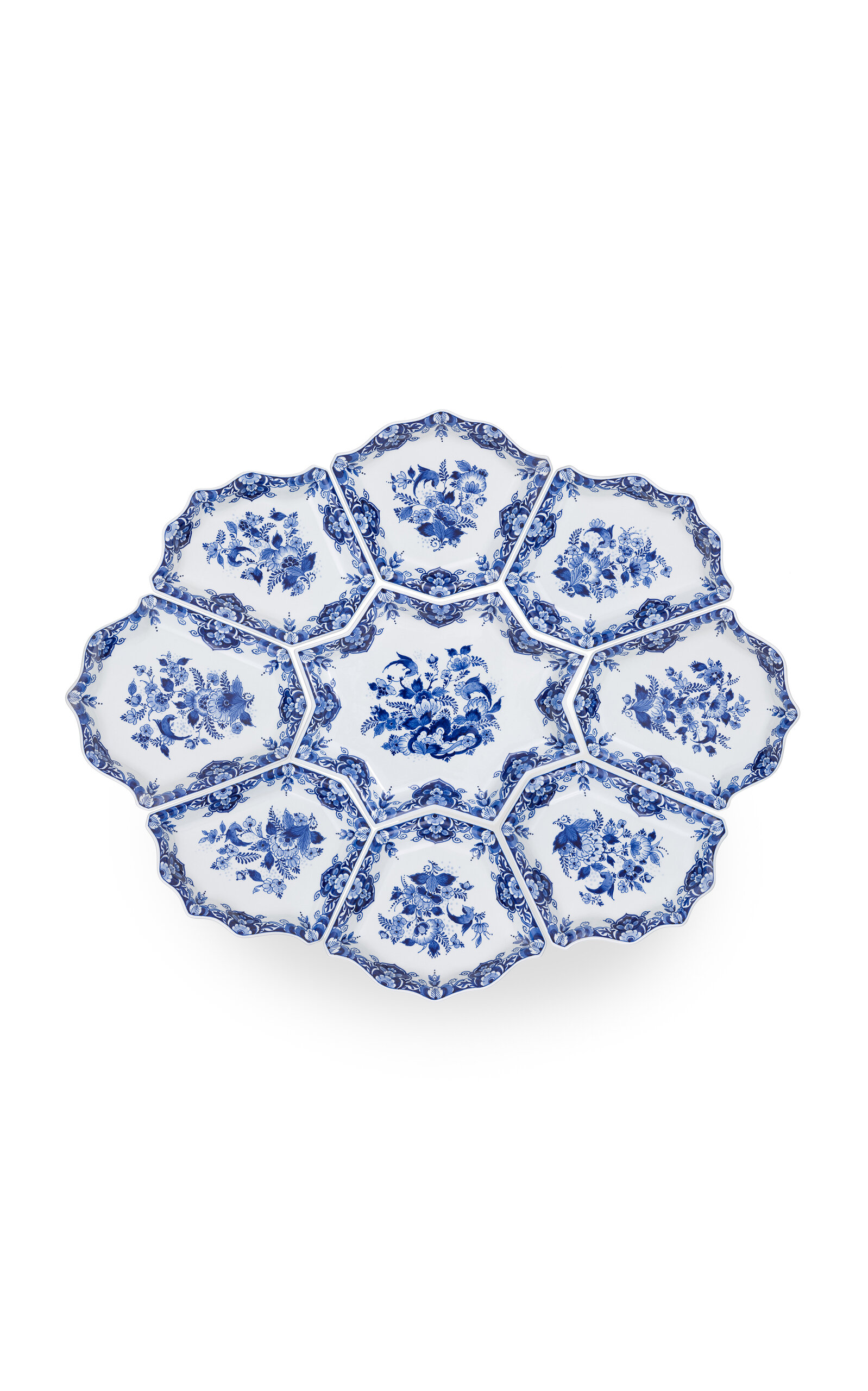 Royal Delft Hand-painted Dish Set In Blue