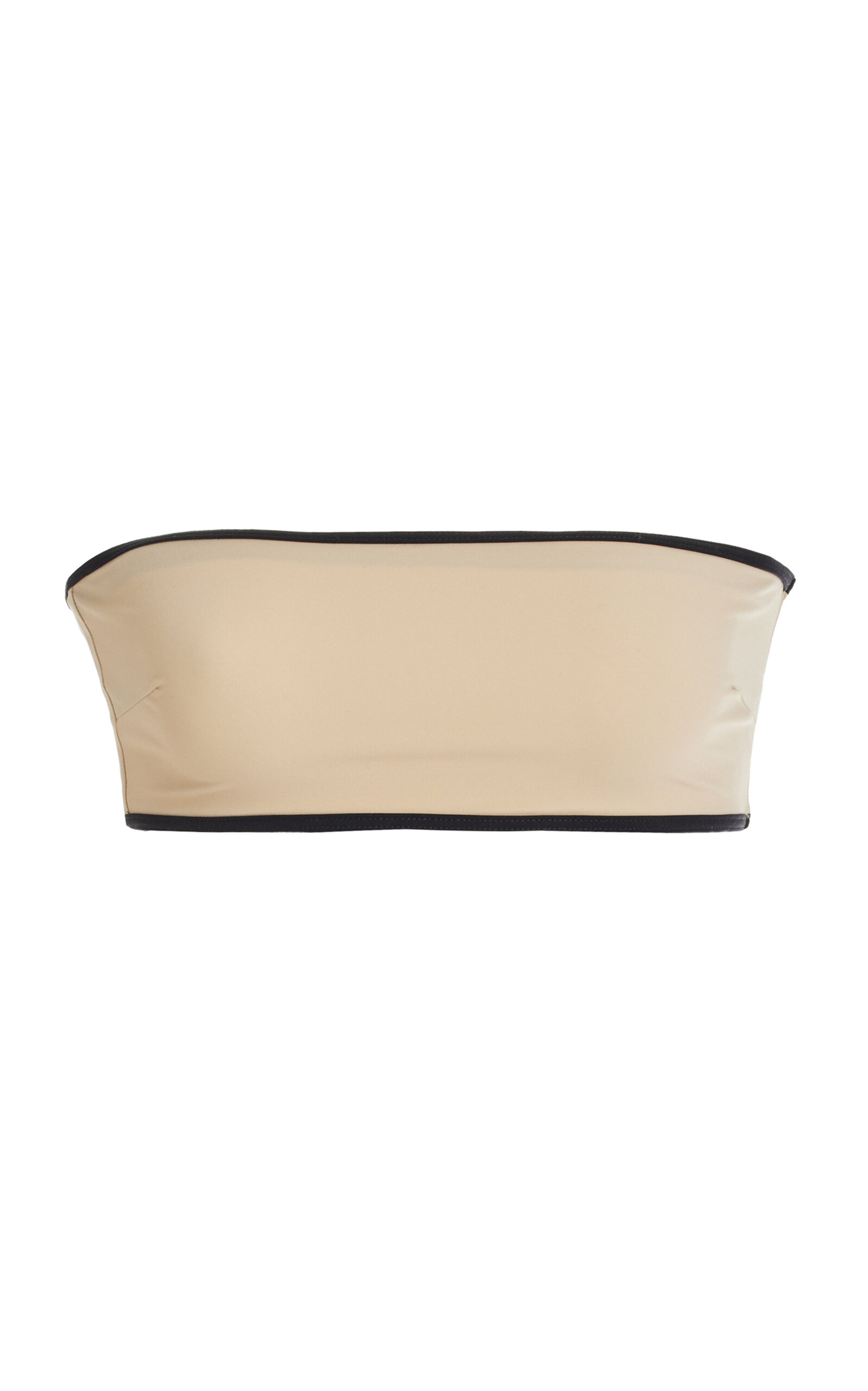 Totême Strapless Bikini Top With Contrasting Edges In Neutral