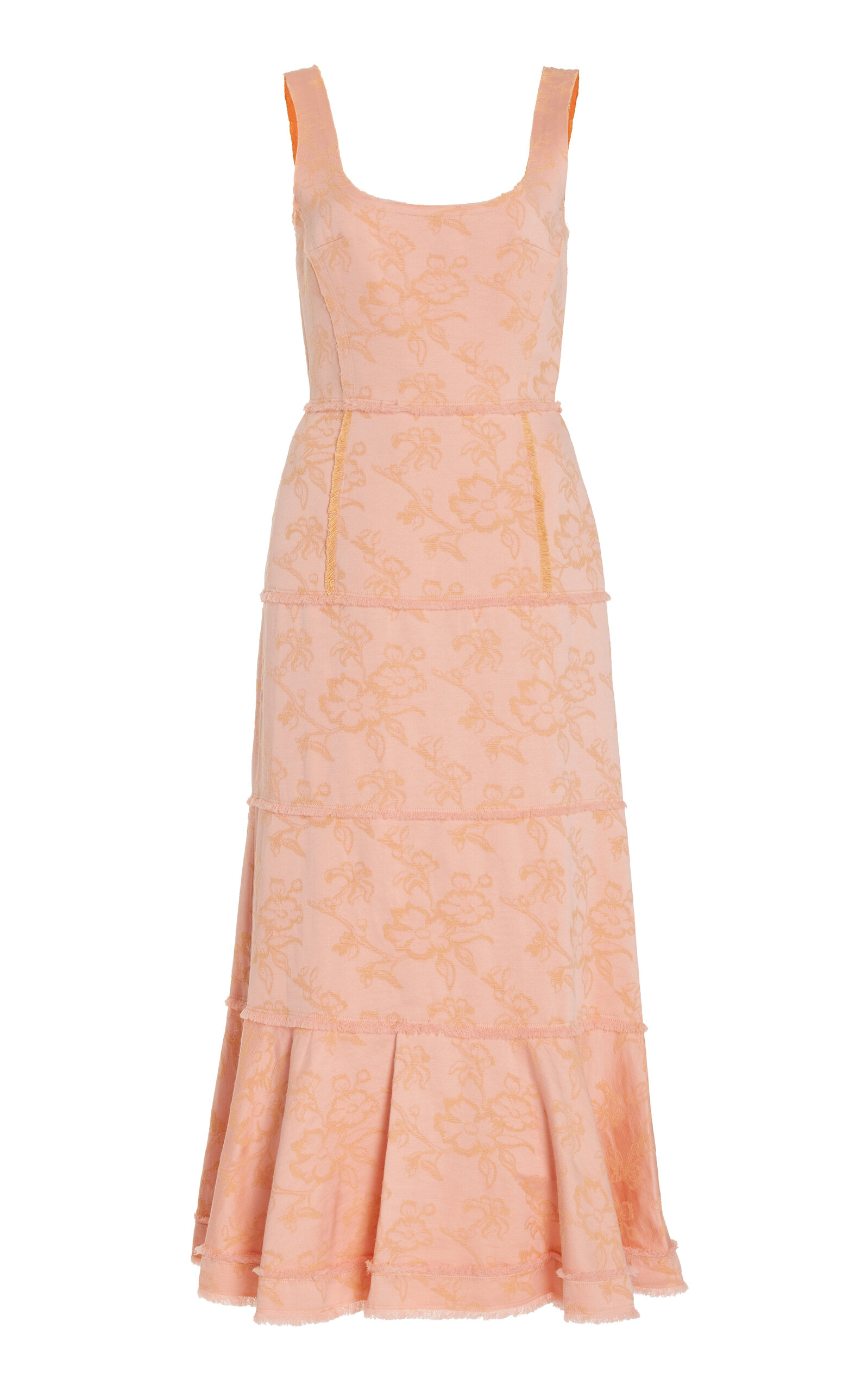 ALEXIS CORINA PRINTED COTTON-BLEND MIDI DRESS