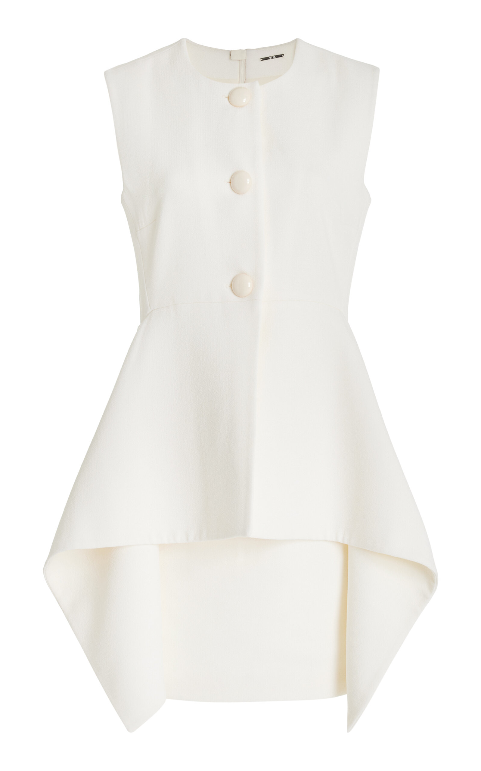 Shop Alexis Mckenna Tailored Wool Mini Dress In Ivory