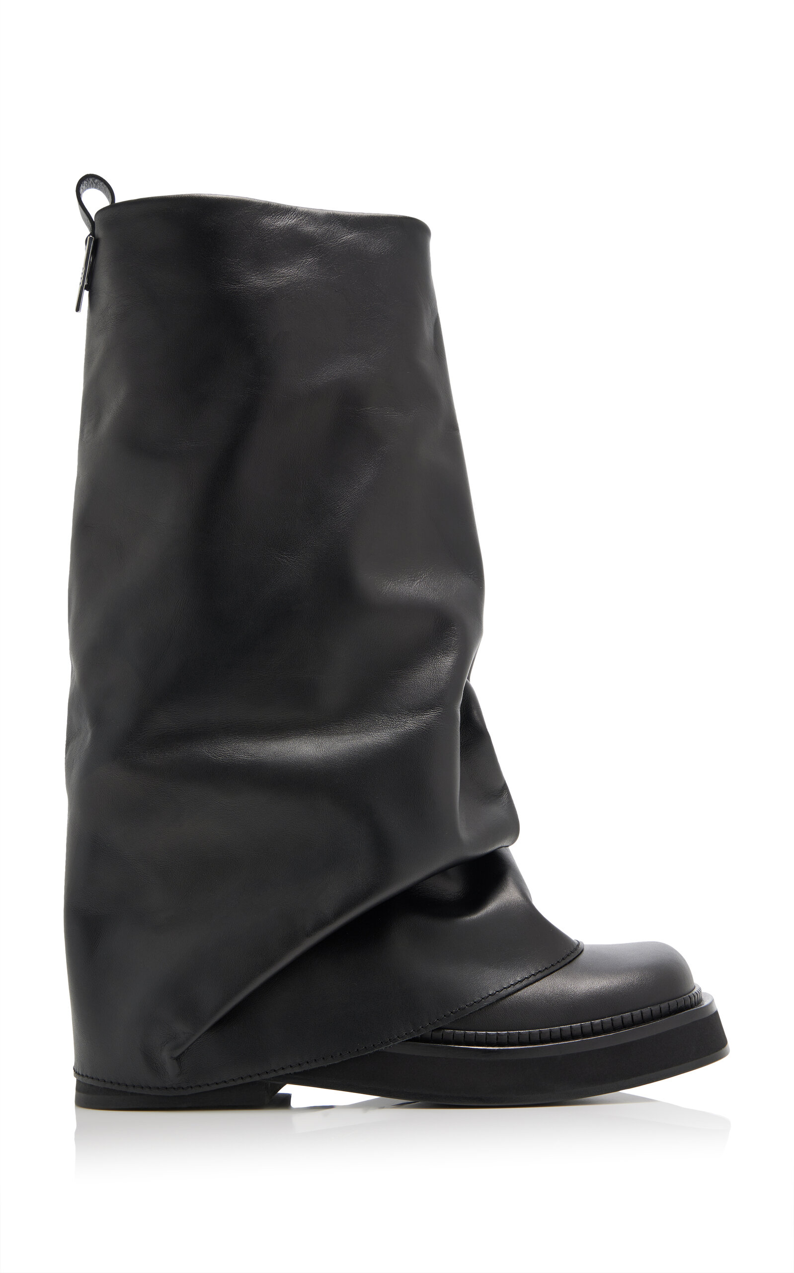 Shop Attico Robin Leather Combat Boots In Black