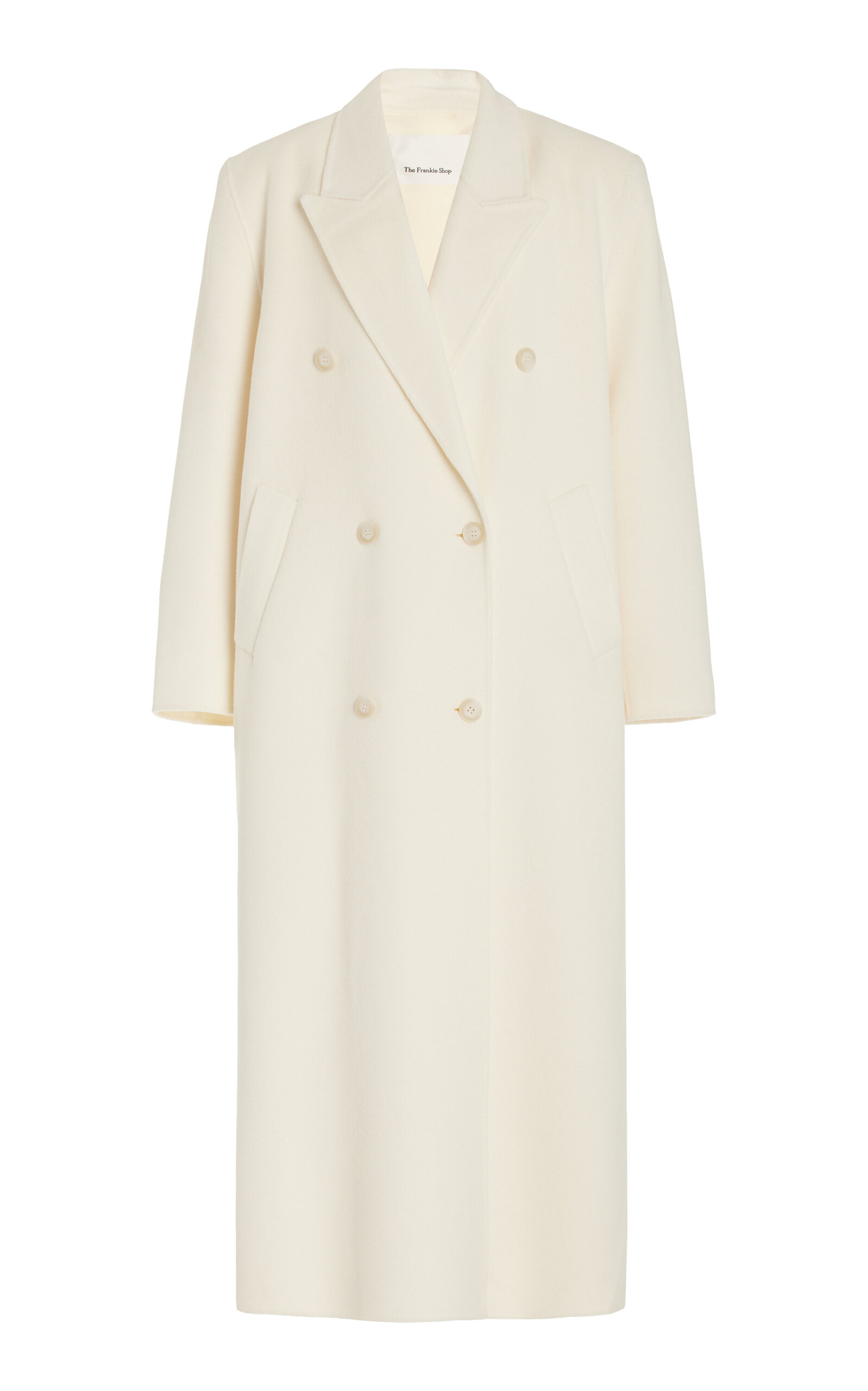 THE FRANKIE SHOP GAIA DOUBLE-BREASTED WOOL-BLEND COAT