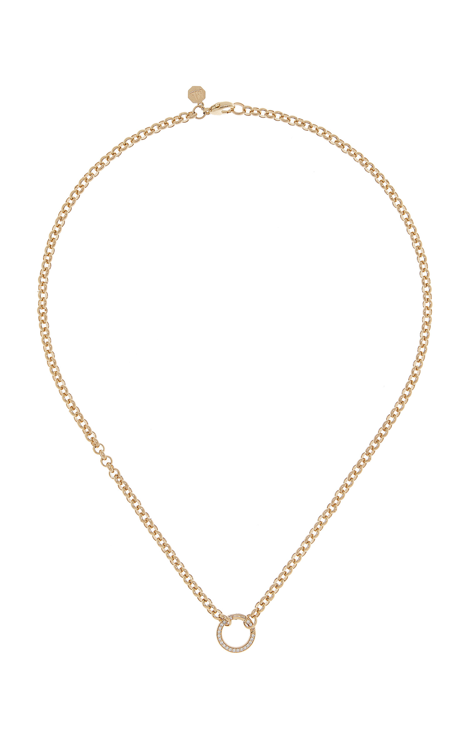 MARLO LAZ 4.0 14K YELLOW GOLD DIAMOND NECKLACE