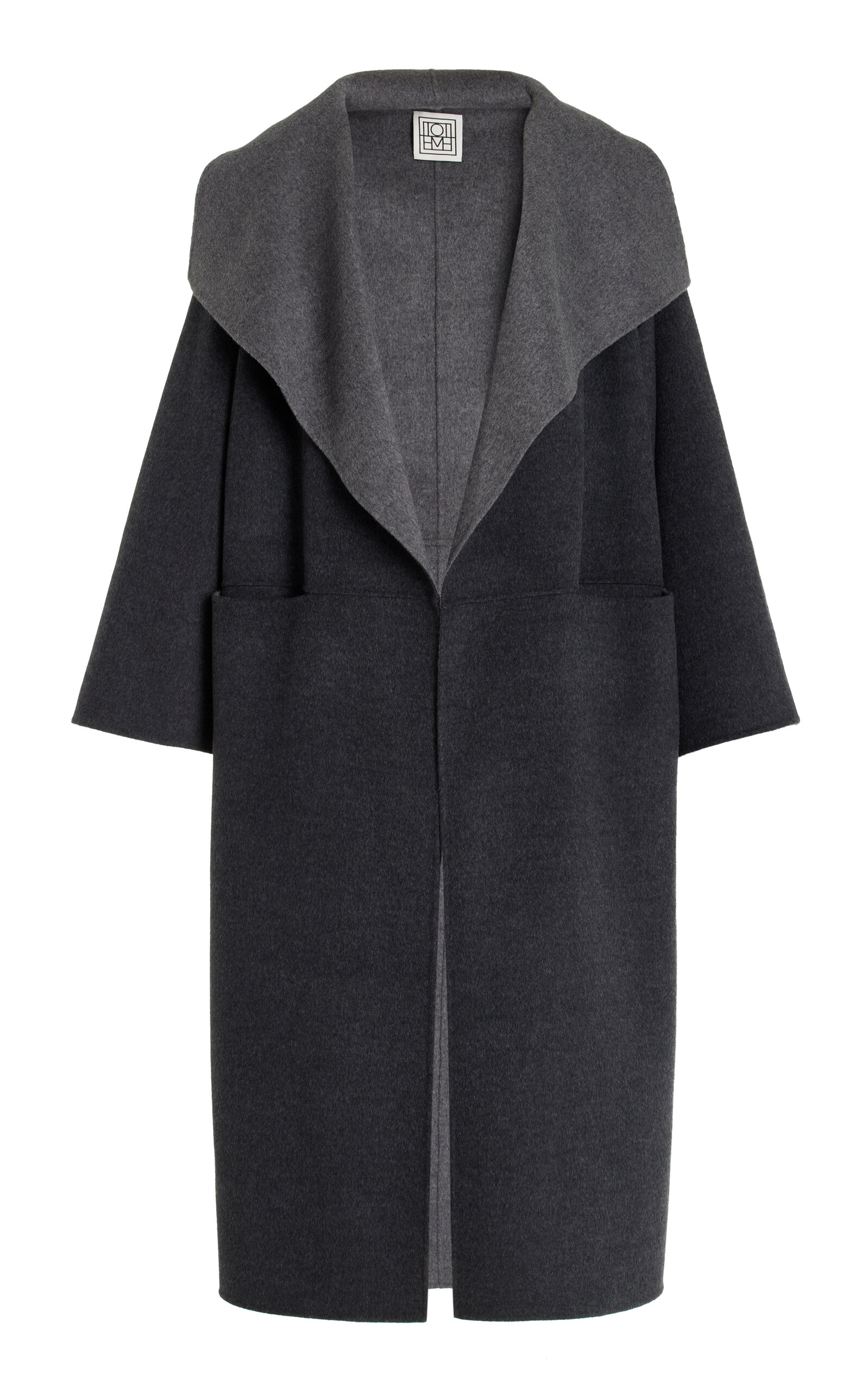 Shop Totême Signature Wool-cashmere Coat In Grey