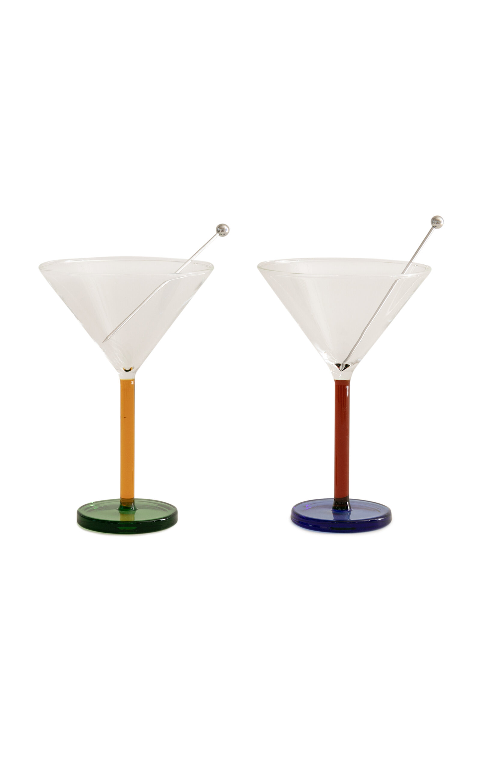 Sophie Lou Jacobsen Piano Set Of Two Cocktail Glasses Unisex Multicolour