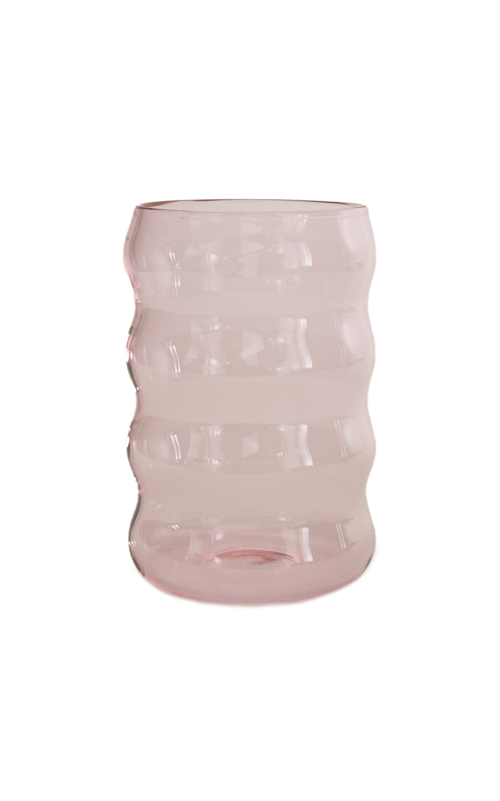 Sophie Lou Jacobsen Ripple Glass Cup In Pink