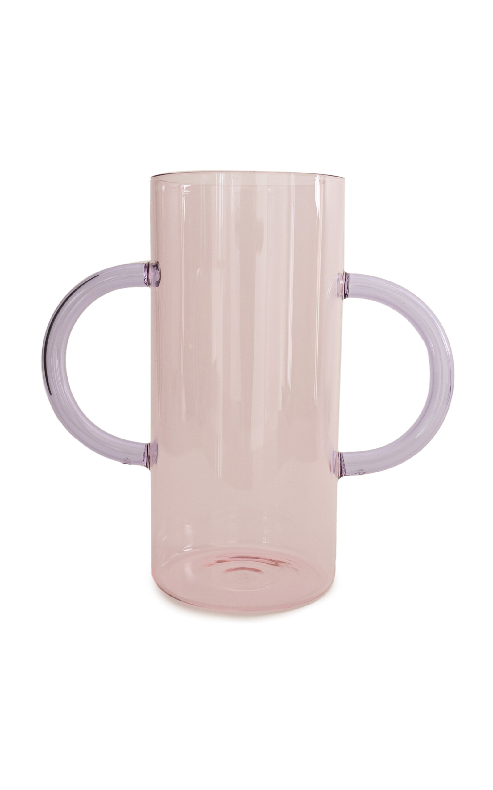 Sophie Lou Jacobsen Handle Glass Vase In Pink