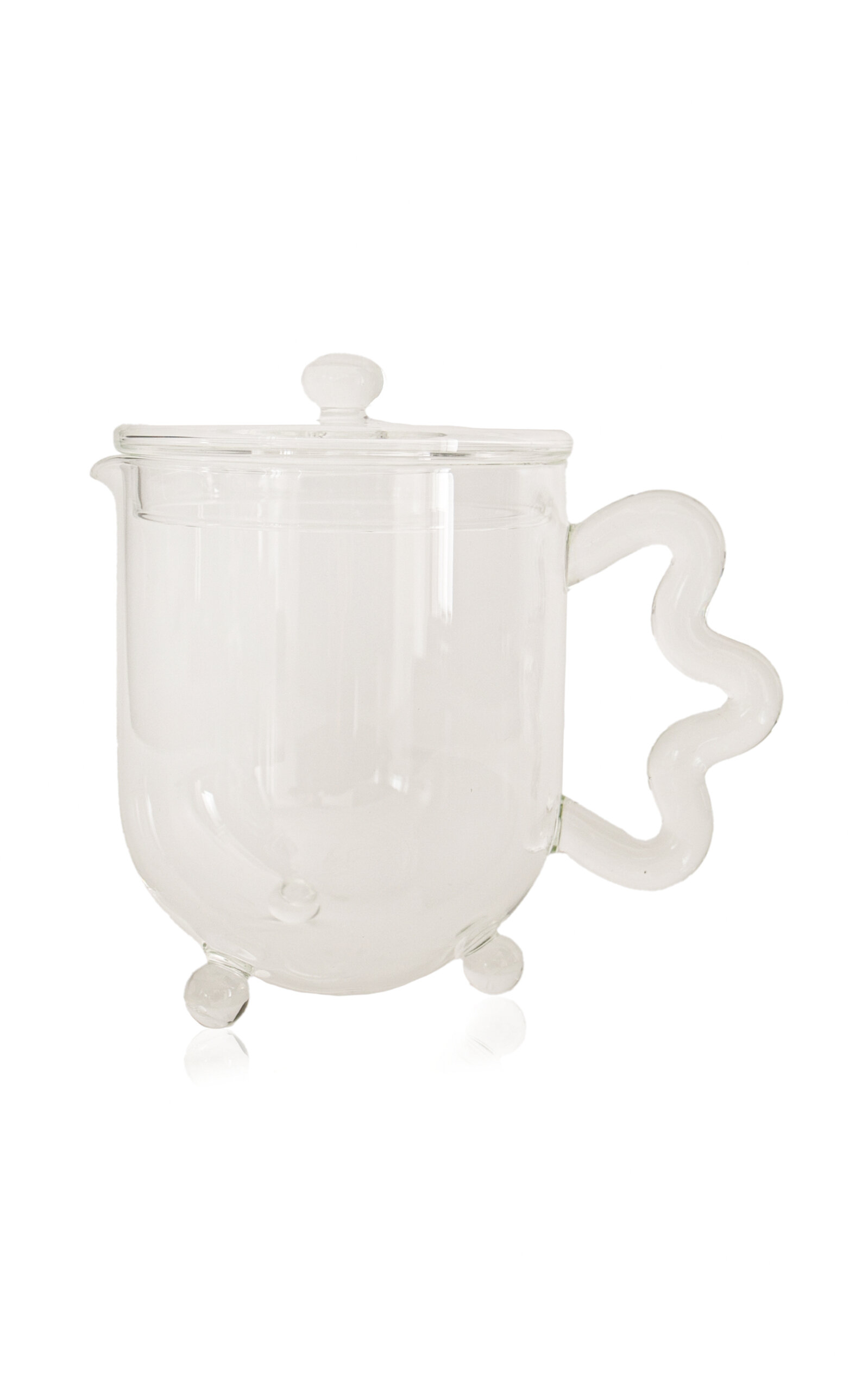 Sophie Lou Jacobsen Bloom Glass Teapot In Clear