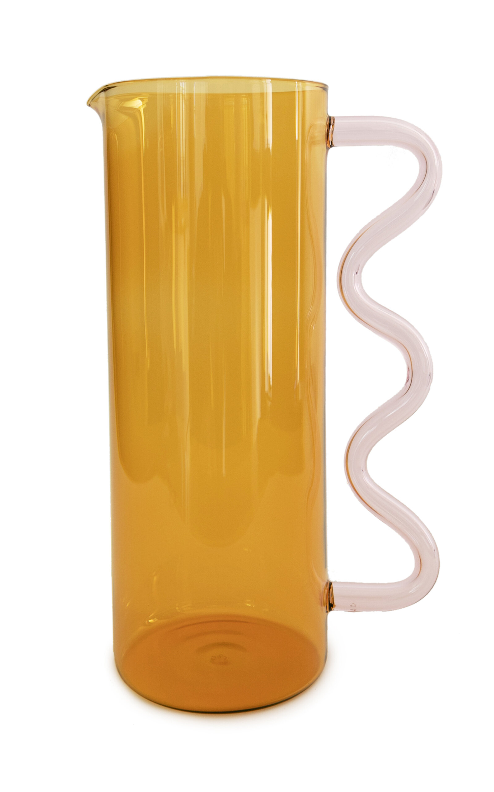 Sophie Lou Jacobsen Wave Glass Pitcher In Yellow