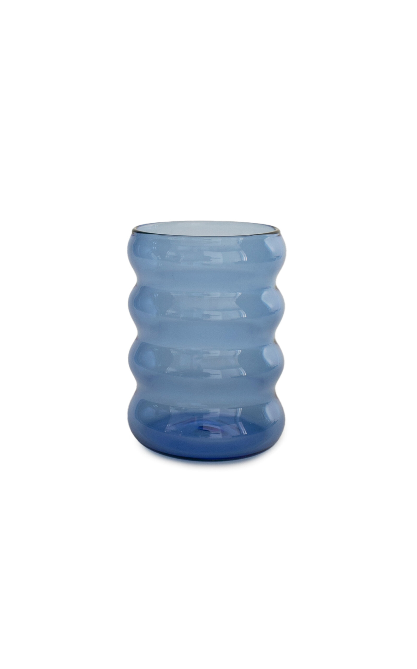 Sophie Lou Jacobsen Ripple Glass Cup In Blue