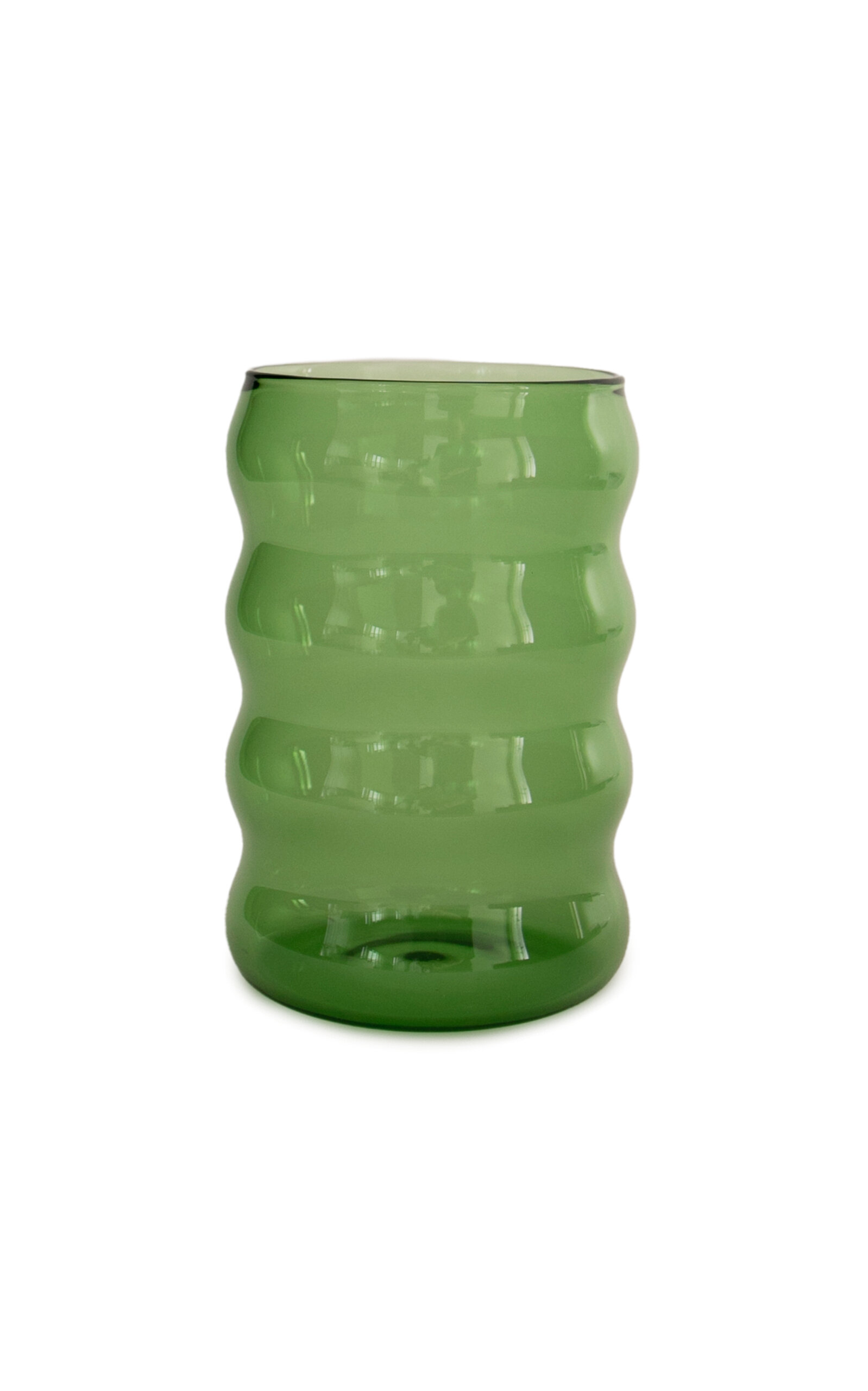 Sophie Lou Jacobsen Ripple Glass Cup In Green