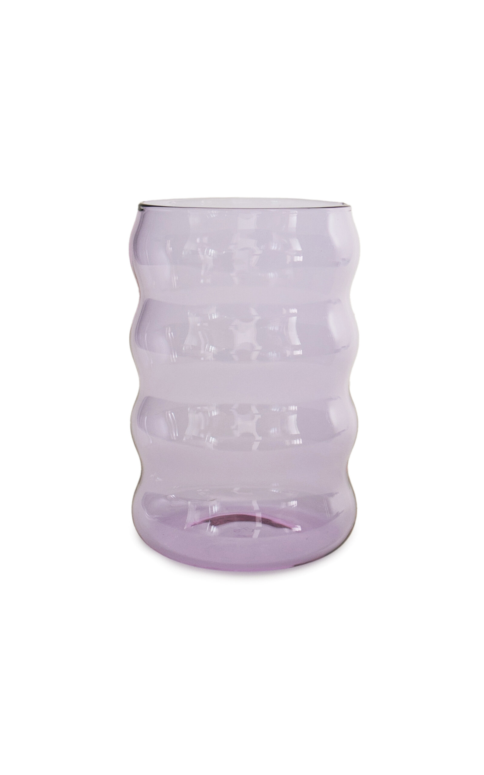 Sophie Lou Jacobsen Ripple Glass Cup In Purple