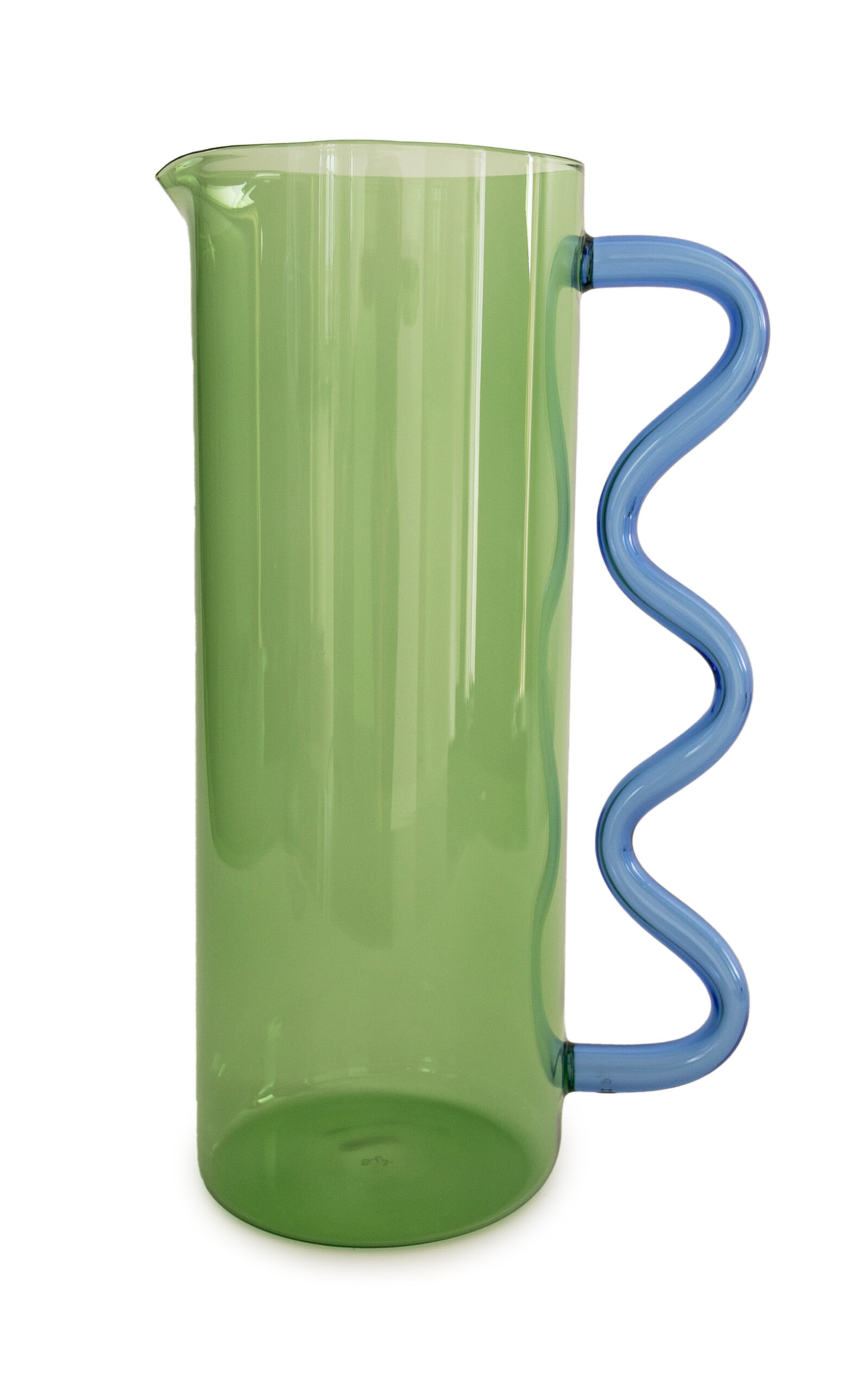 Sophie Lou Jacobsen Wave Glass Pitcher In Green