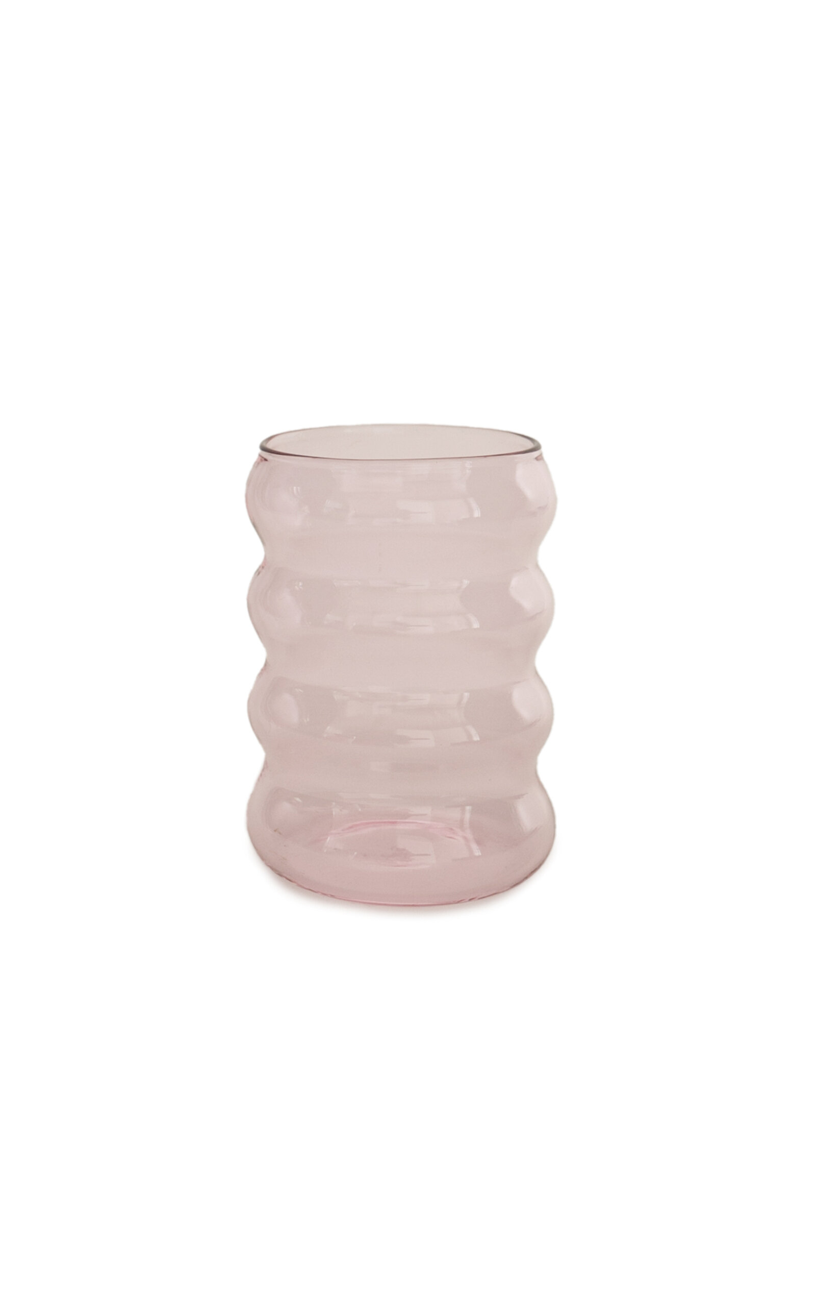 Sophie Lou Jacobsen Ripple Glass Cup In Pink