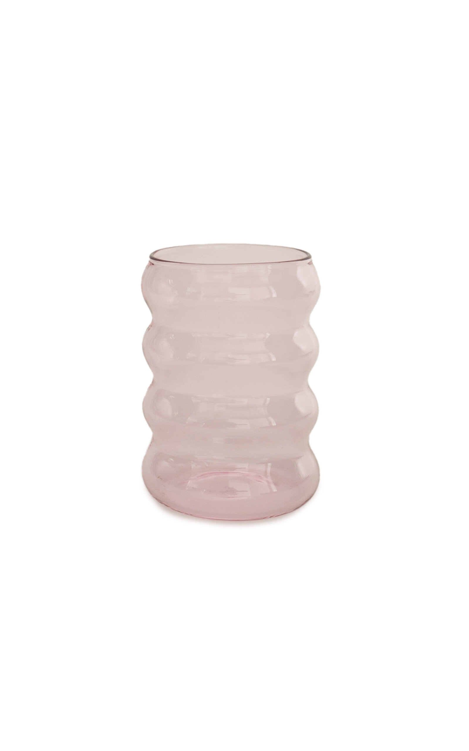 Sophie Lou Jacobsen Ripple Glass Cup In Pink