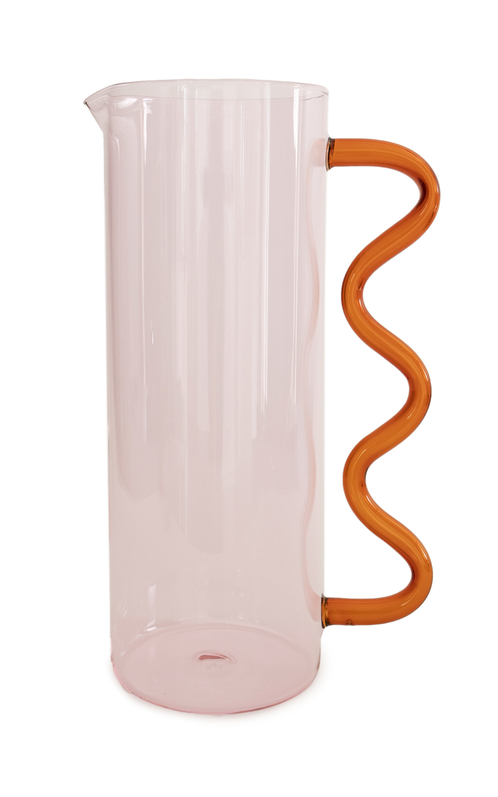 Sophie Lou Jacobsen Wave Glass Pitcher In Pink
