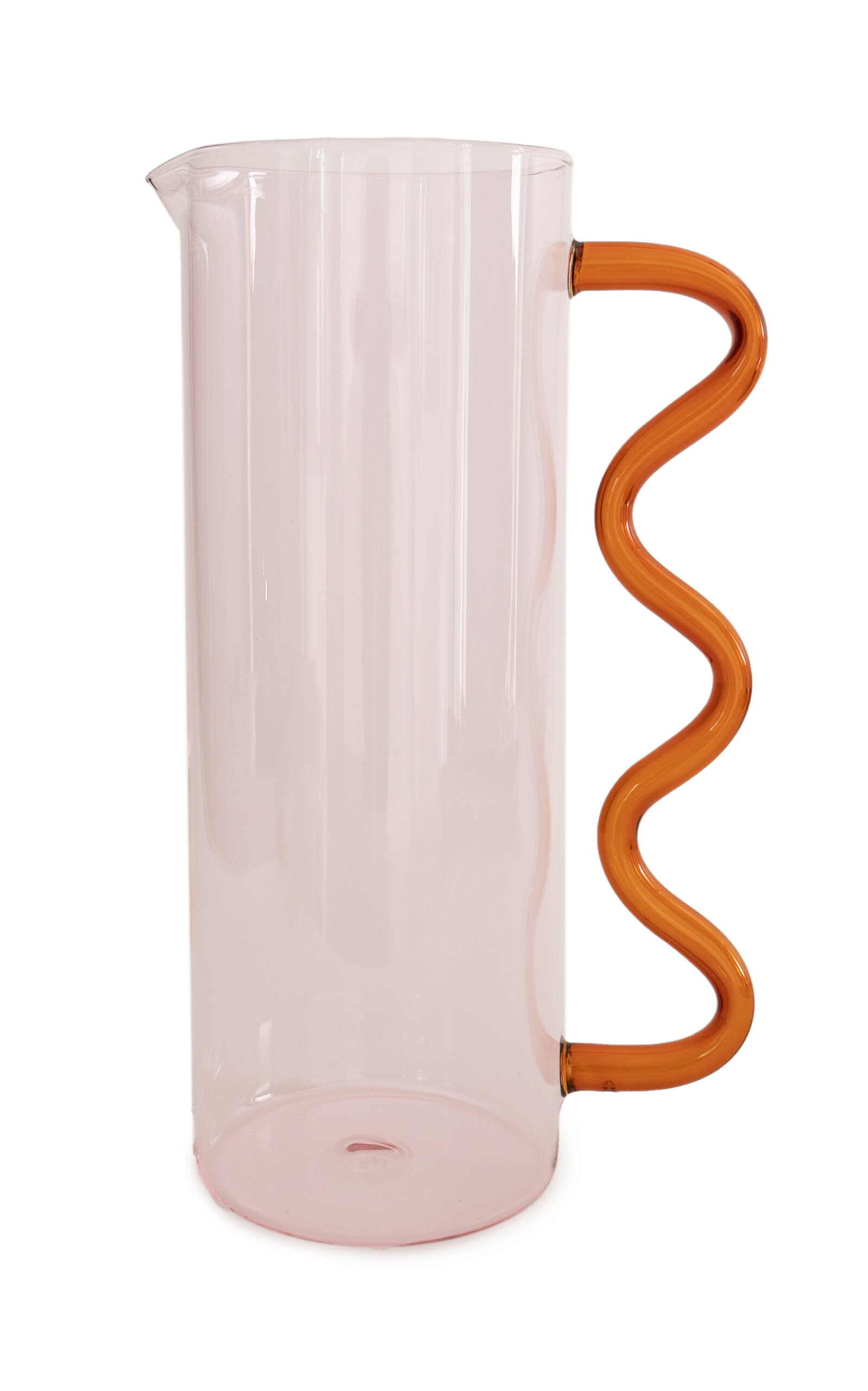 Sophie Lou Jacobsen Wave Glass Pitcher - Pink