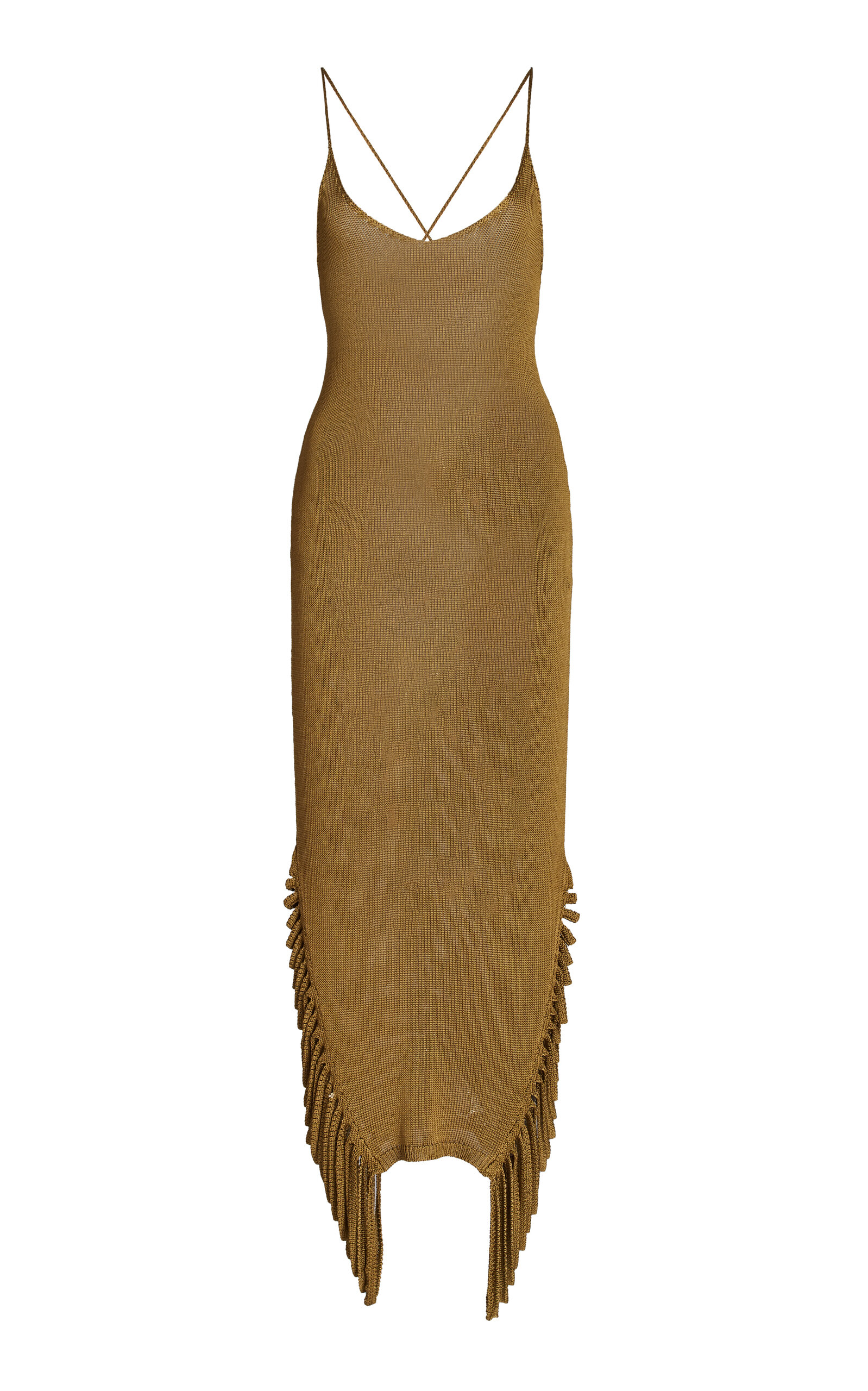 Shop Aisling Camps Stalactite Slip Dress In Gold