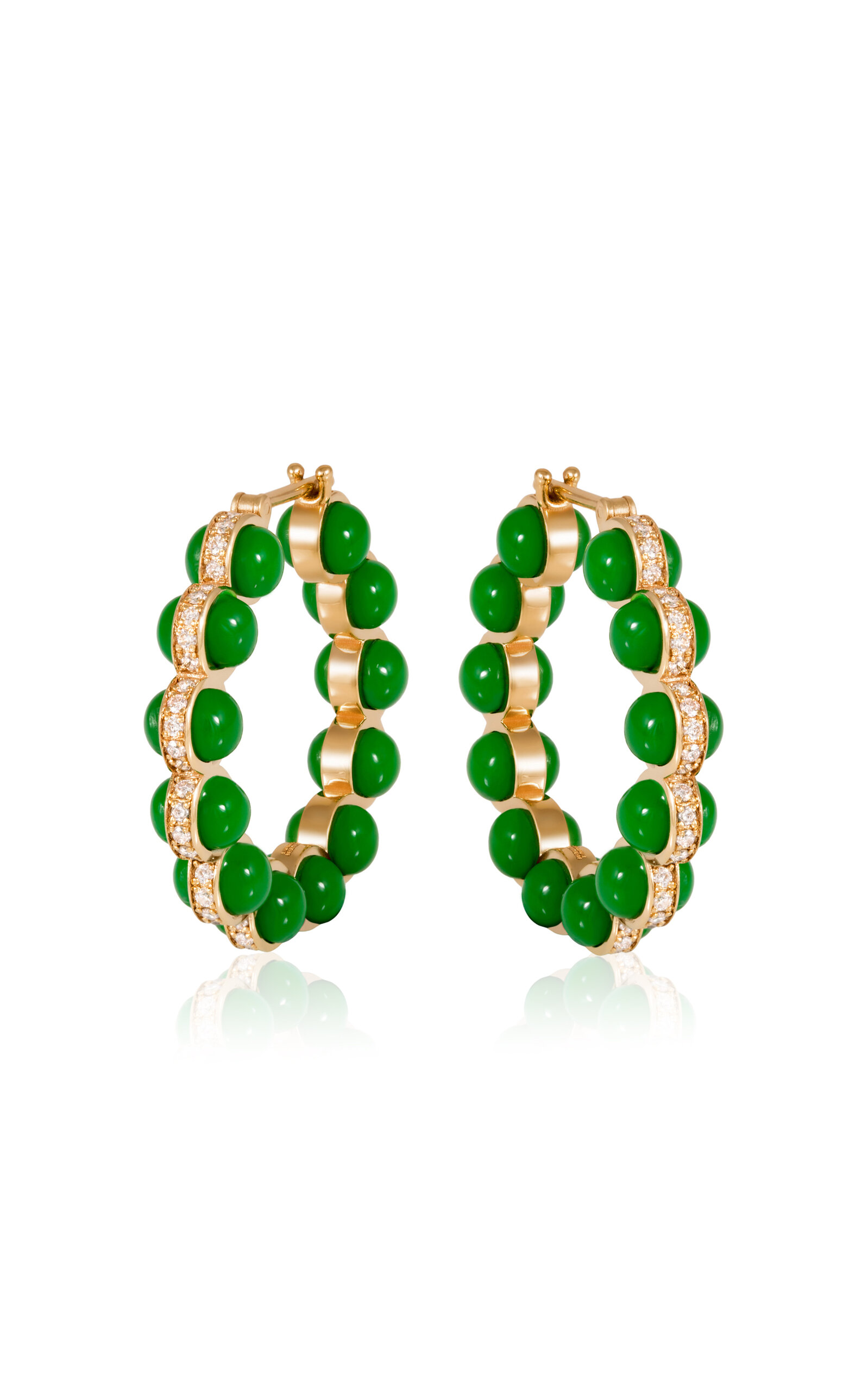 L'Atelier Nawbar Yellow Gold, Diamond and Mother-of-Pearl Bond Street Earrings - Gold - One Size