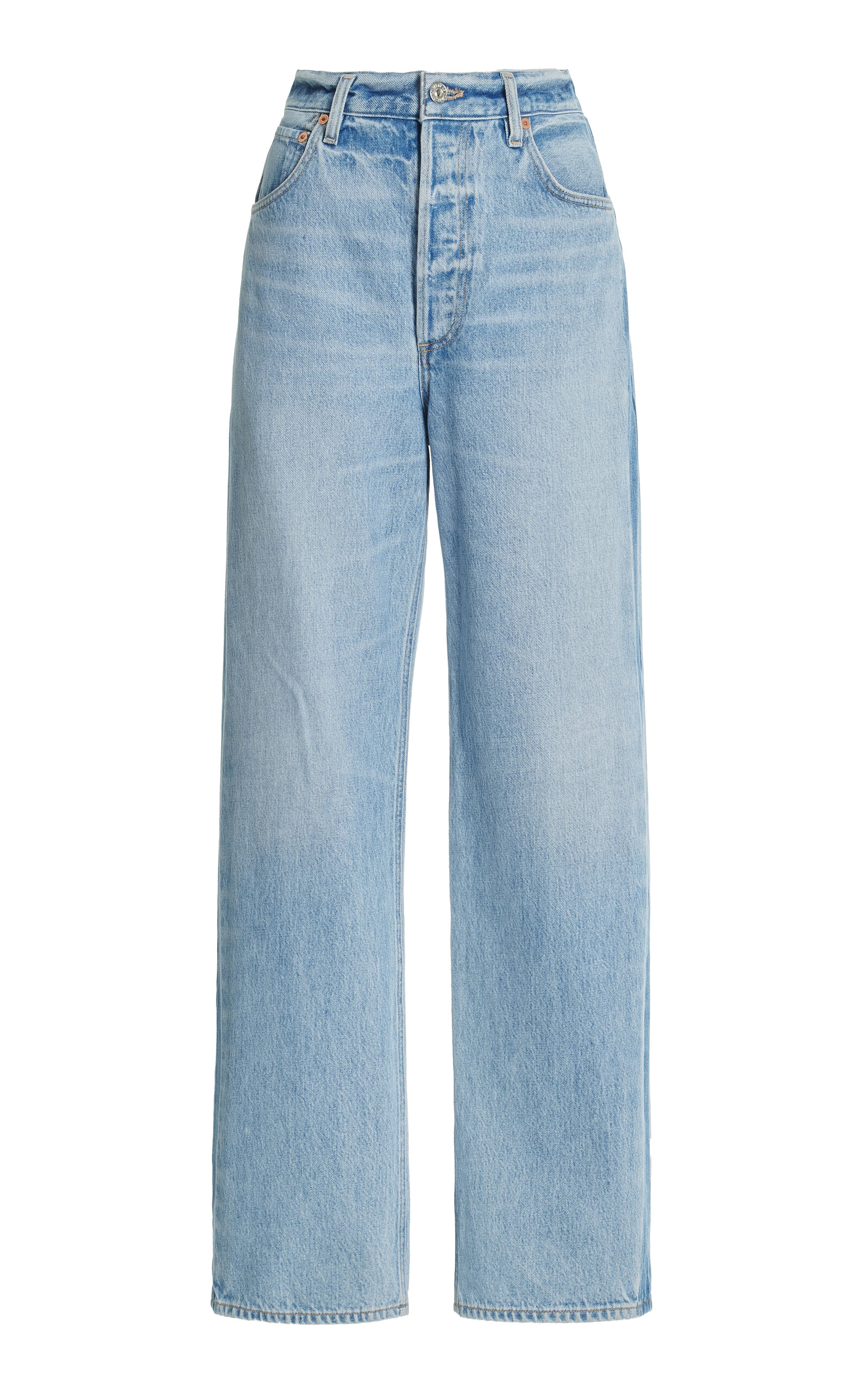 Citizens Of Humanity Ayla Baggy Cuffed Crop Jeans In Light Wash