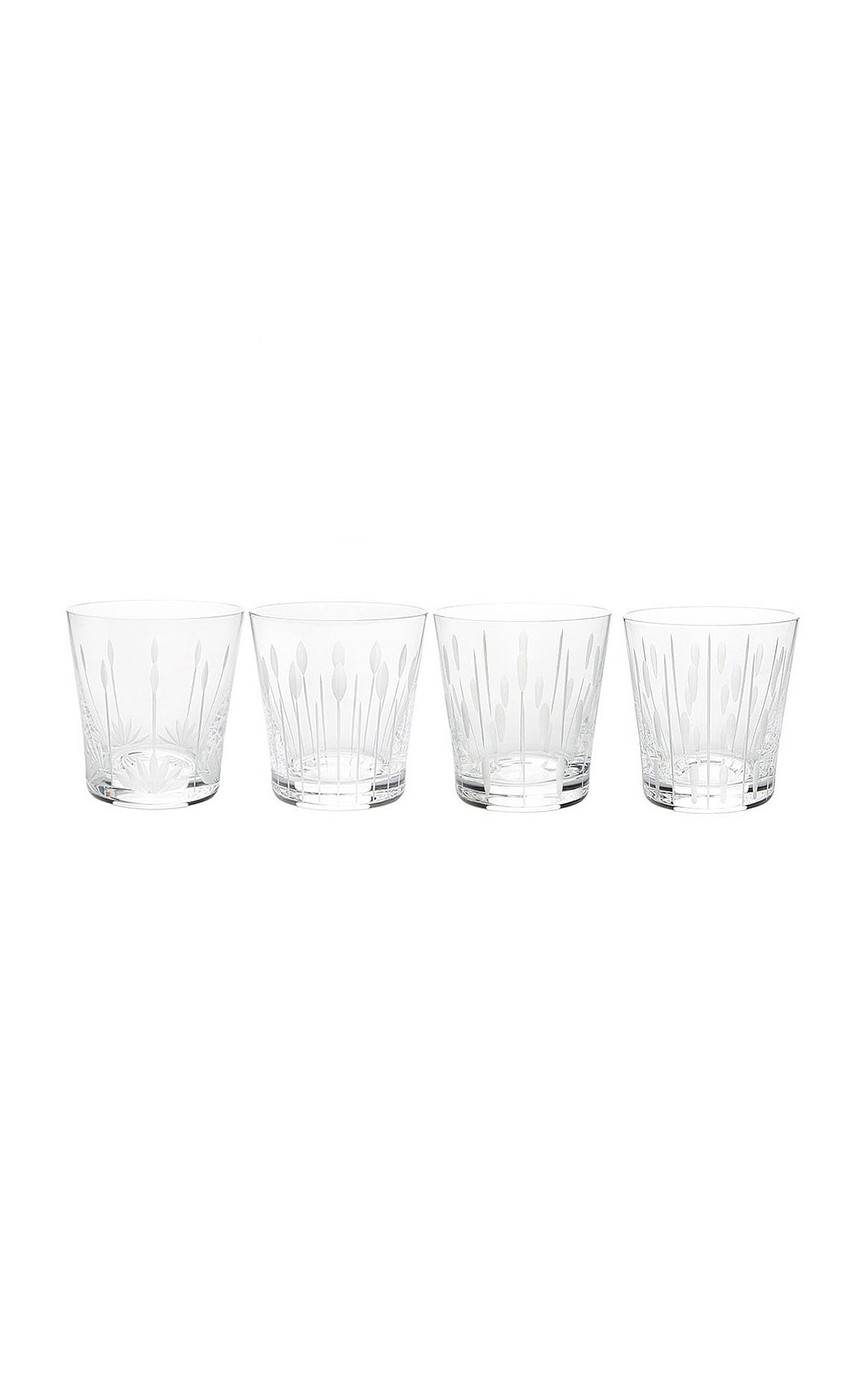 Lalique Set-of-Four Lotus Crystal Tumblers - Clear