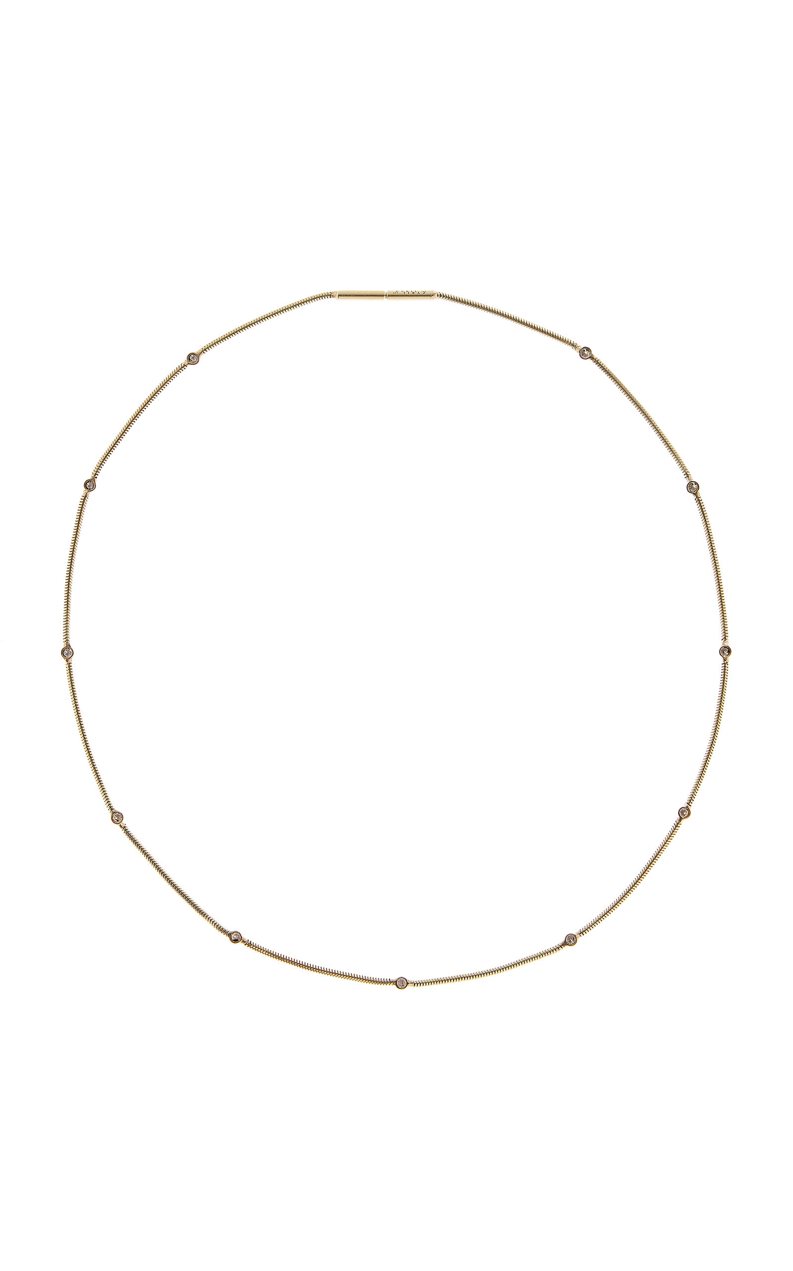 14K Yellow Gold Diamond Rope Choker