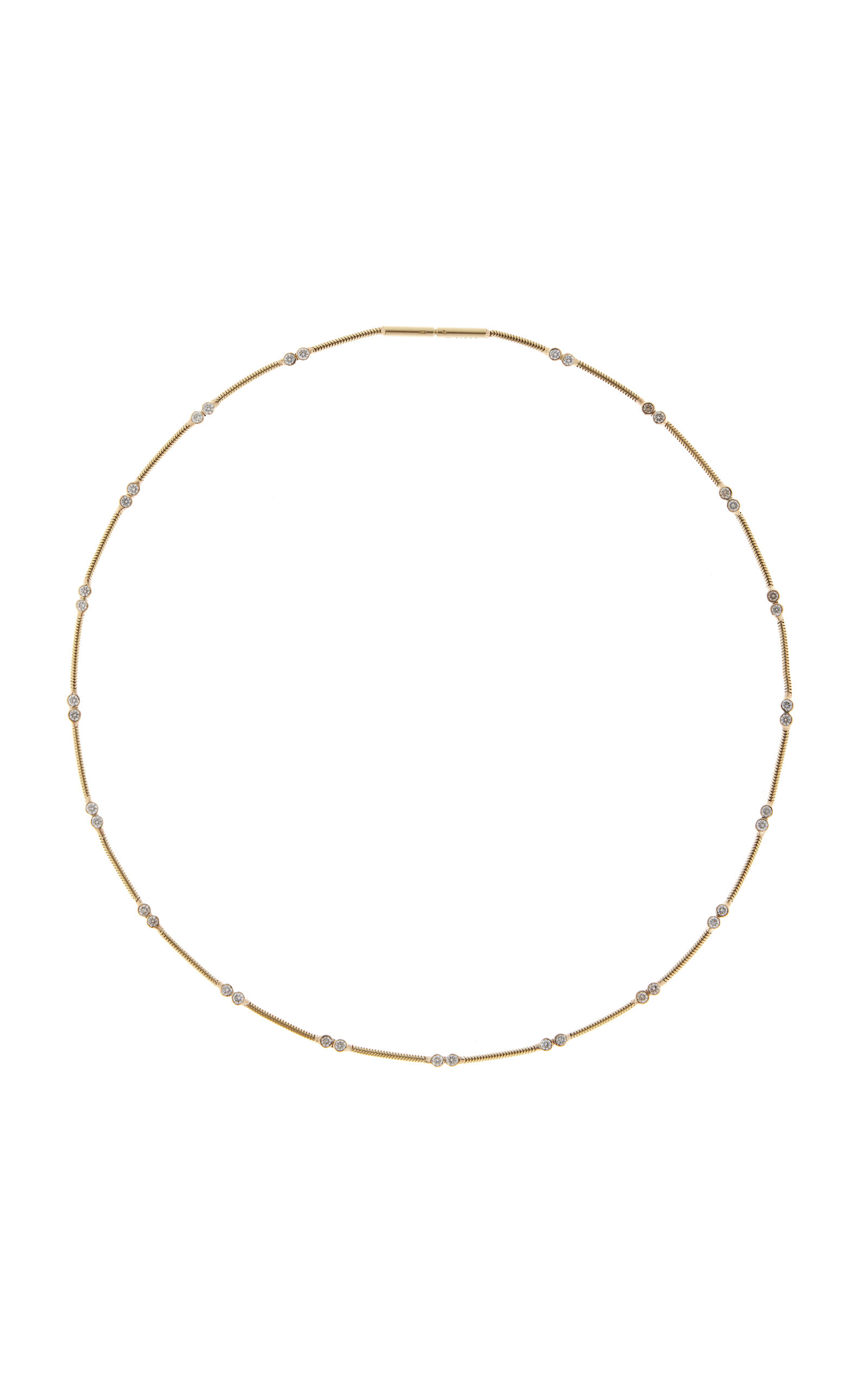 14K Yellow Gold Diamond Rope Choker