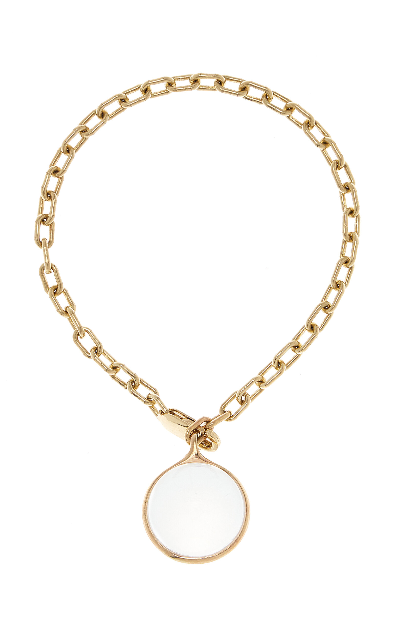 Halo 14K Yellow Gold Quartz Bracelet