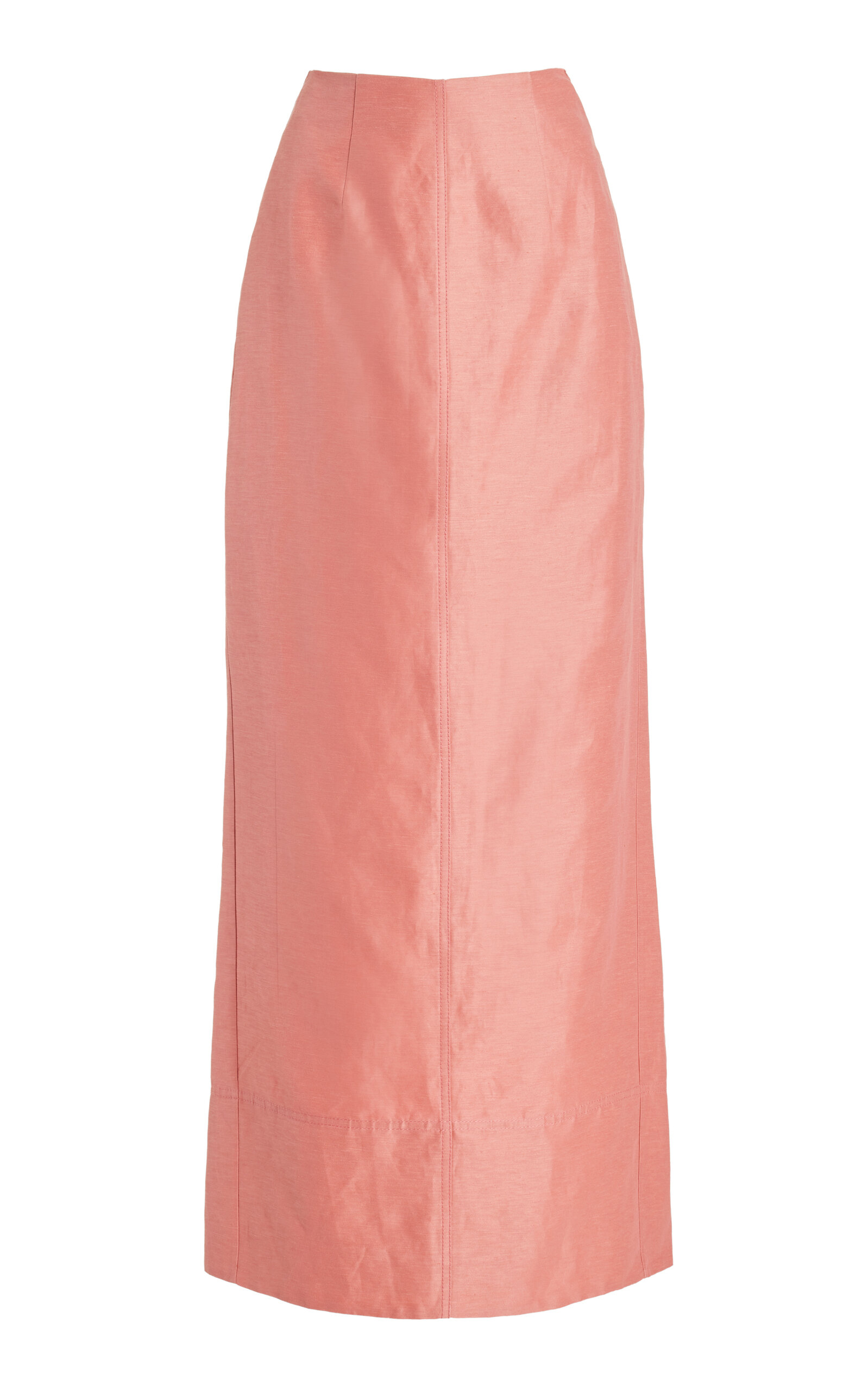 Aje Mary Linen-blend Column Maxi Skirt In Pink