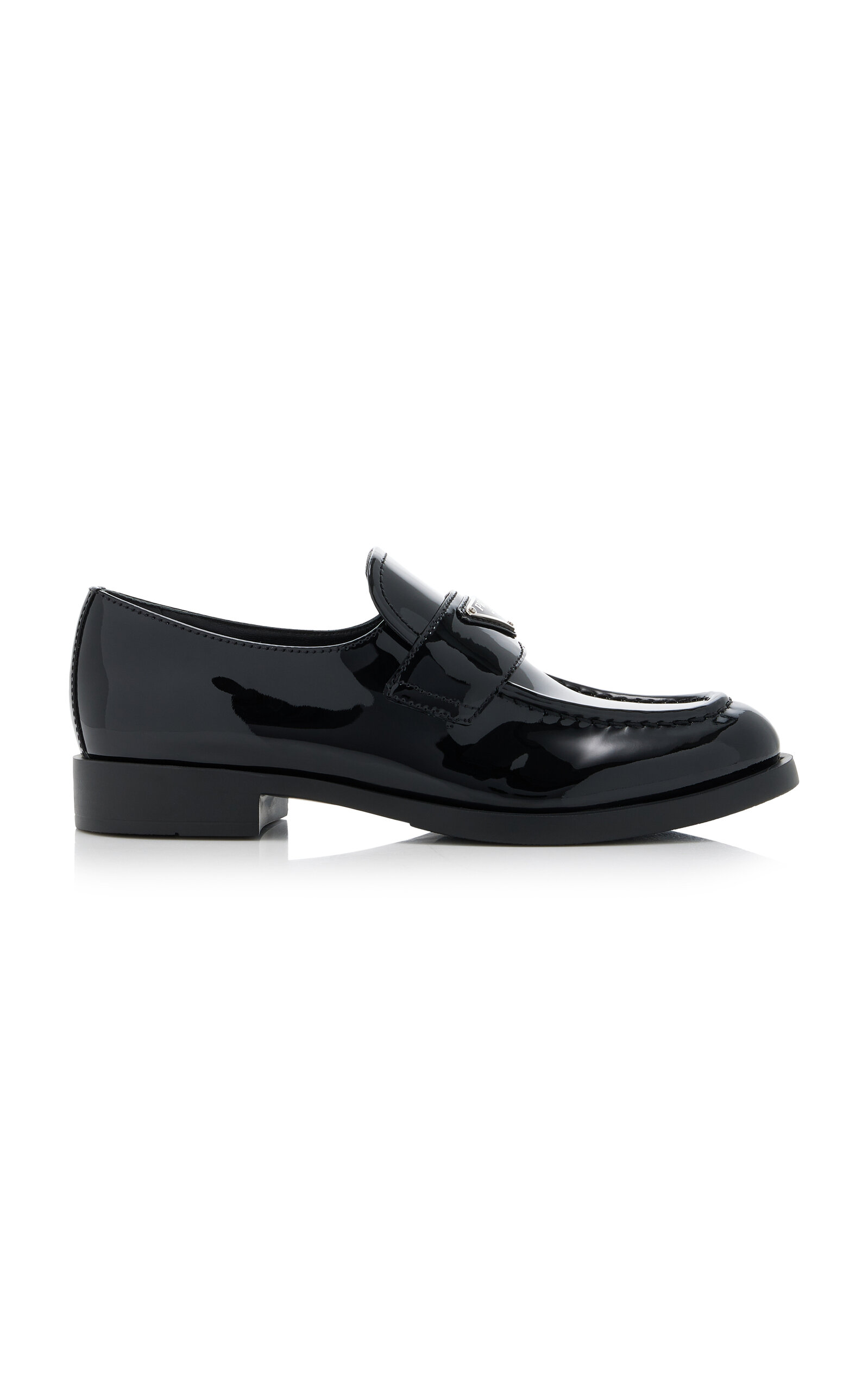Prada - Patent Leather Loafers - Black - IT 39 - Moda Operandi