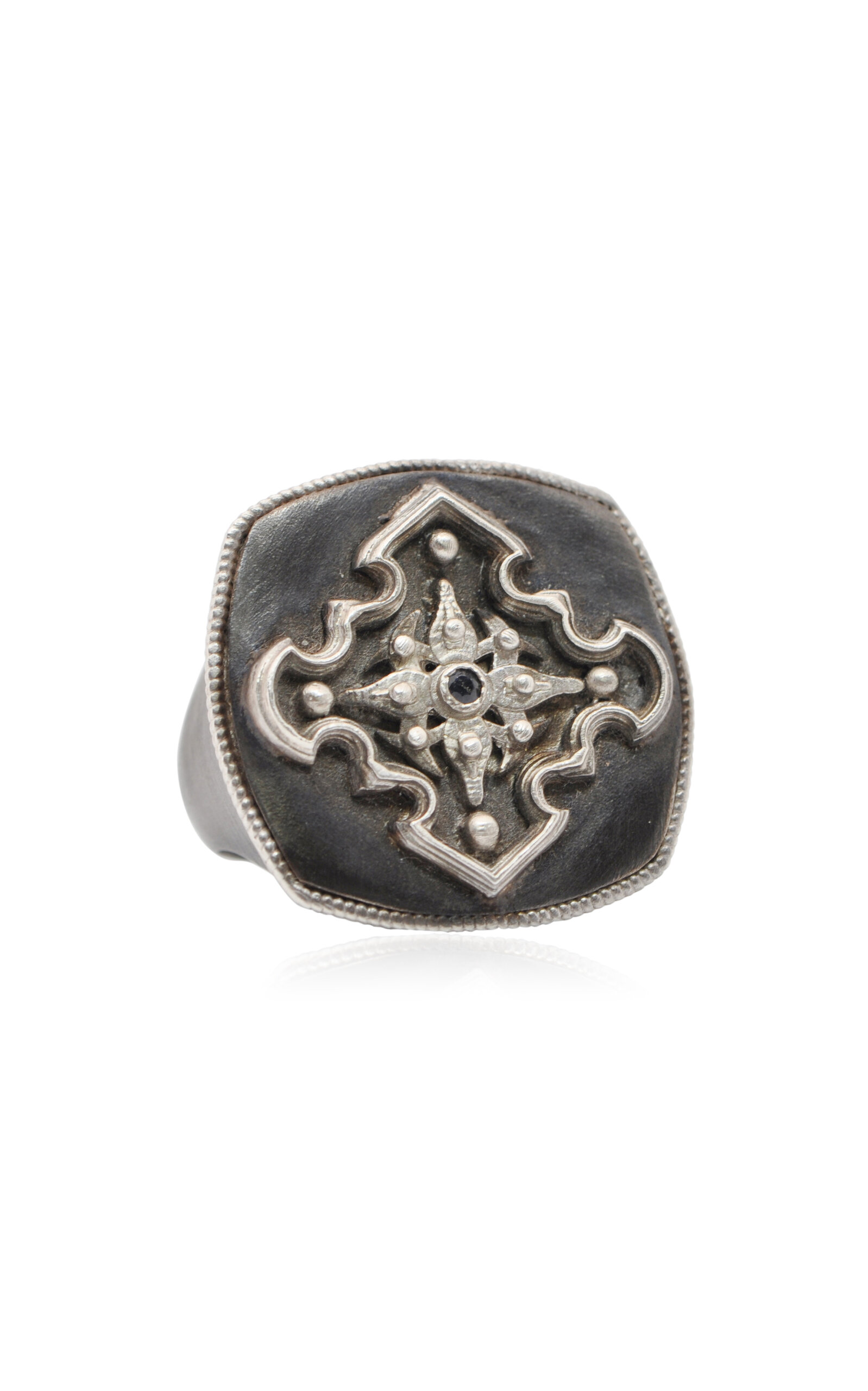 Armenta Women's Romero Pointed Cross Signet Ring